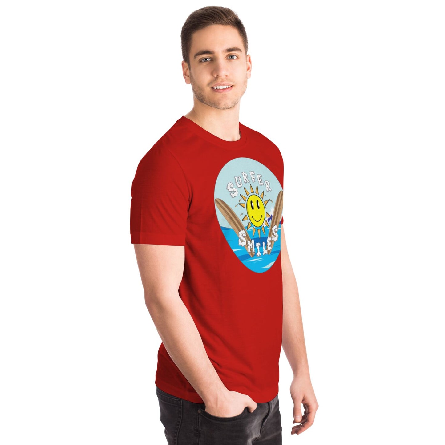 Surfer Smiles T-shirt Red