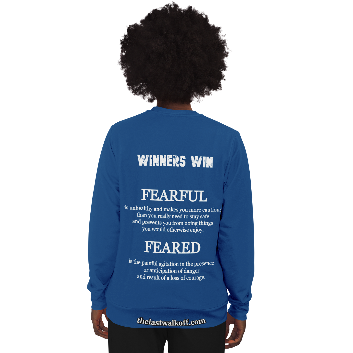 Feared not Fearful Winners Win Long Sleeve Shirt Blue
