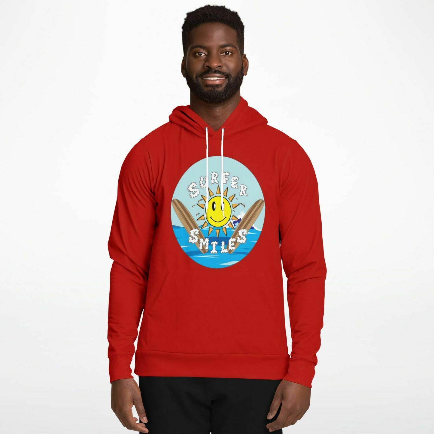 Surfer Smiles Hoodie Red