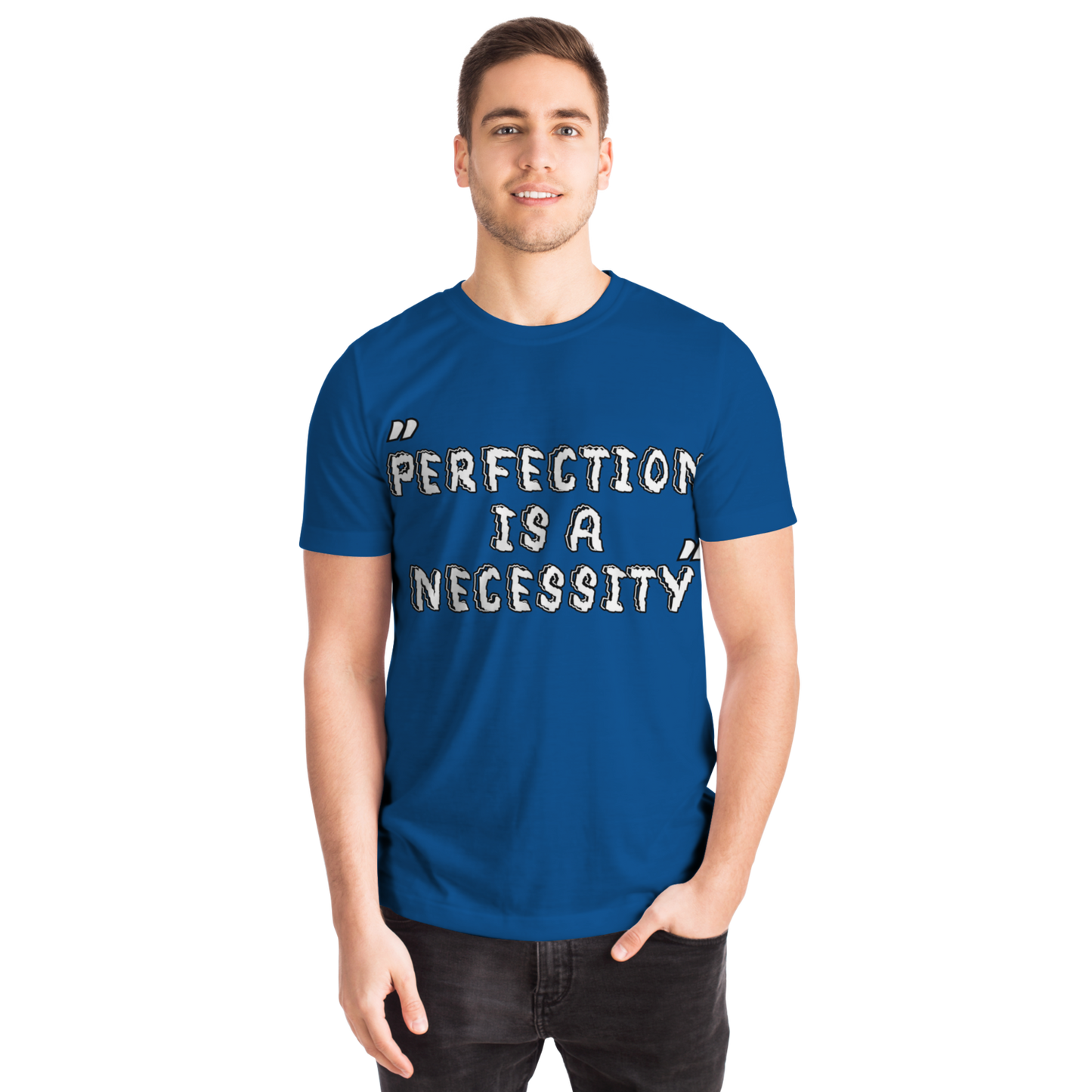Perfection is a Necessity Winners Win T-Shirt Blue