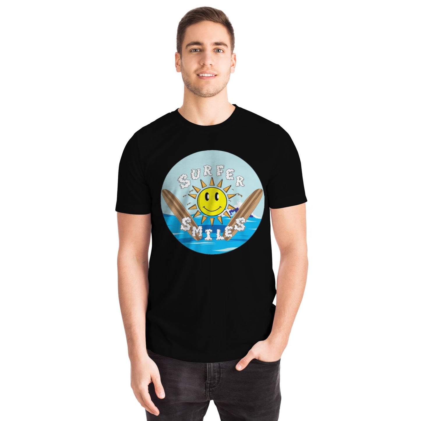 Surfer Smiles T-shirt Black