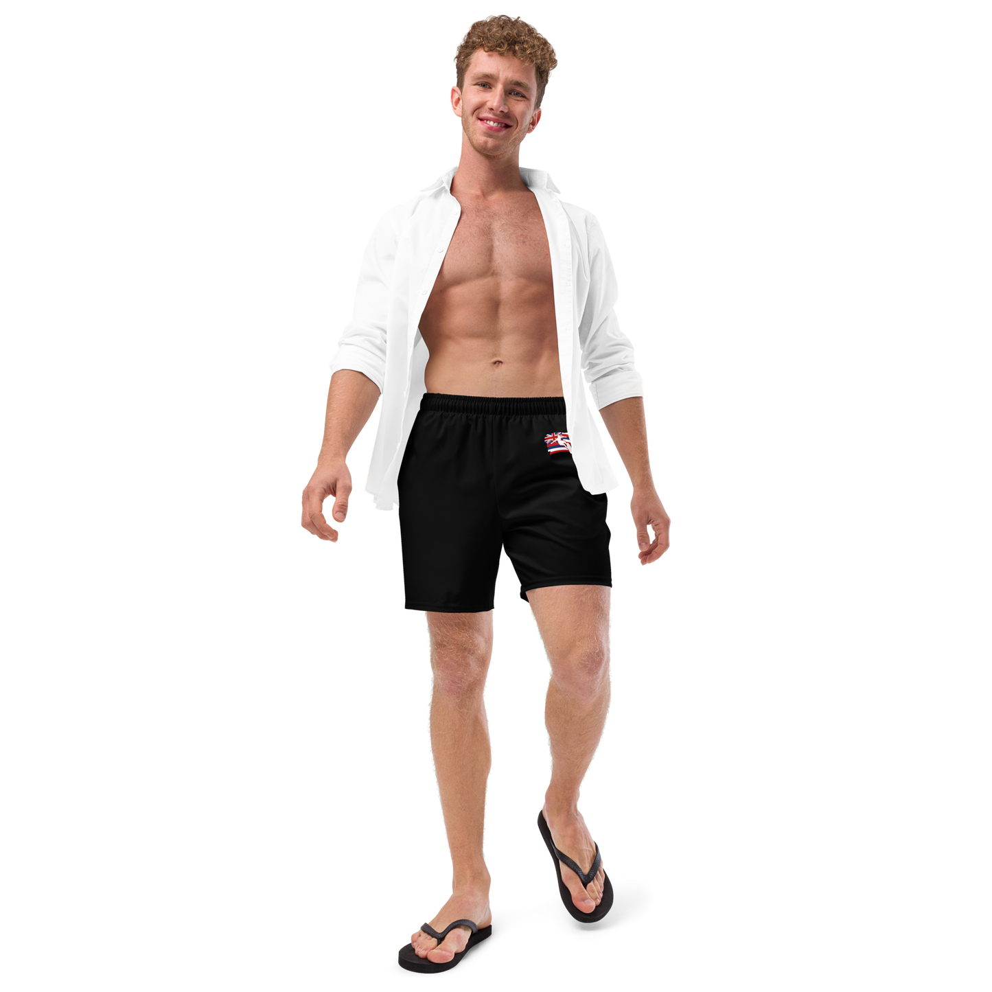 Men's Swim Trunks Black Aloha Surf Maverick
