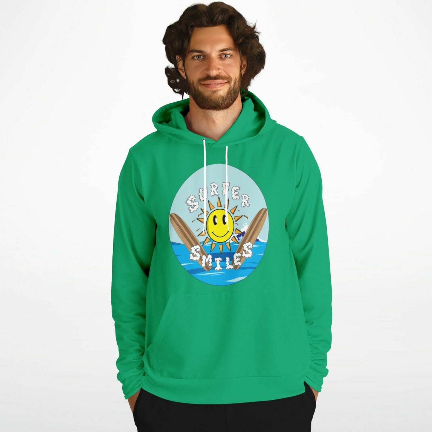 Surfer Smiles Hoodie Green