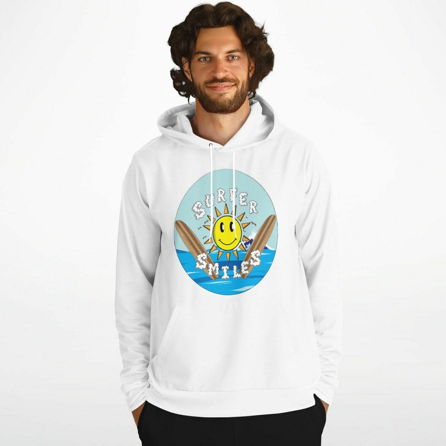 Surfer Smiles Hoodie White