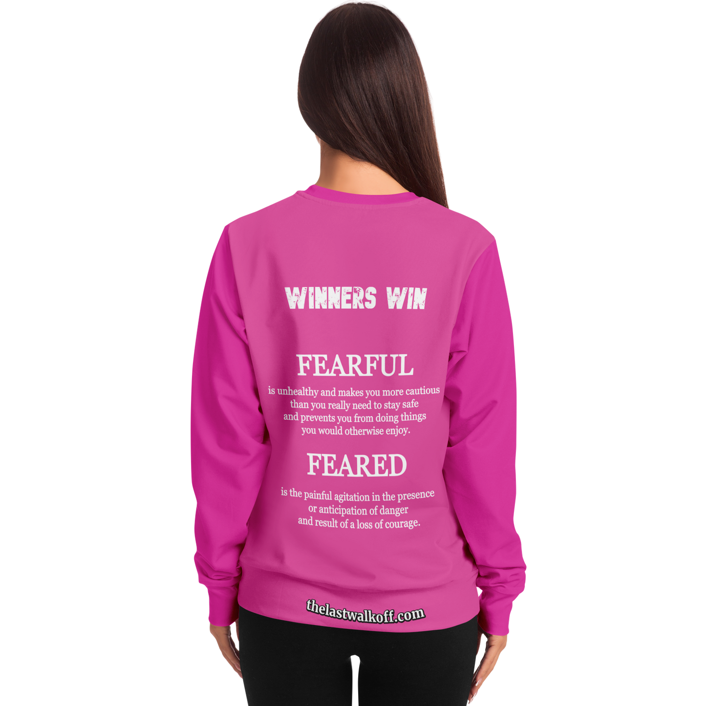 Feared not Fearful Winners Win Long Sleeve Shirt Pink