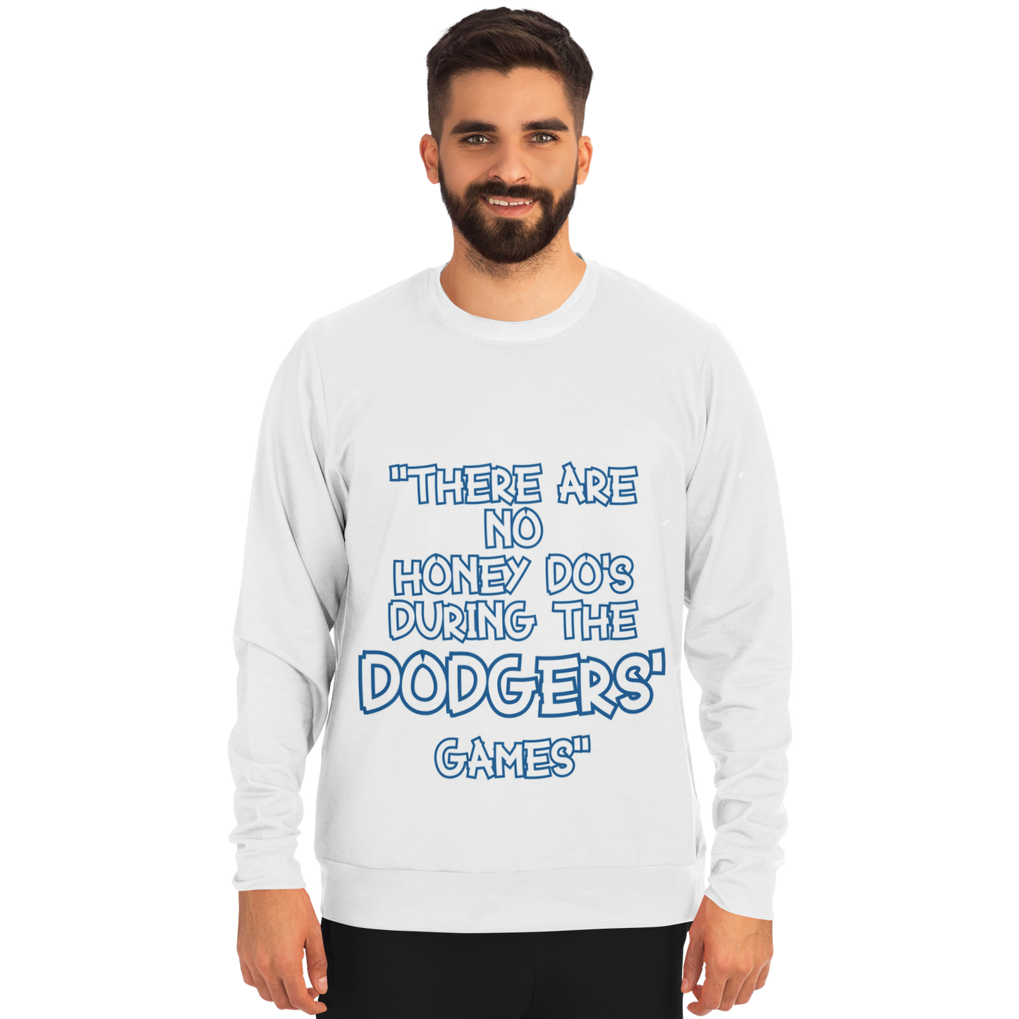 Honey Do's Long Sleeve Shirt Solid Blue & White