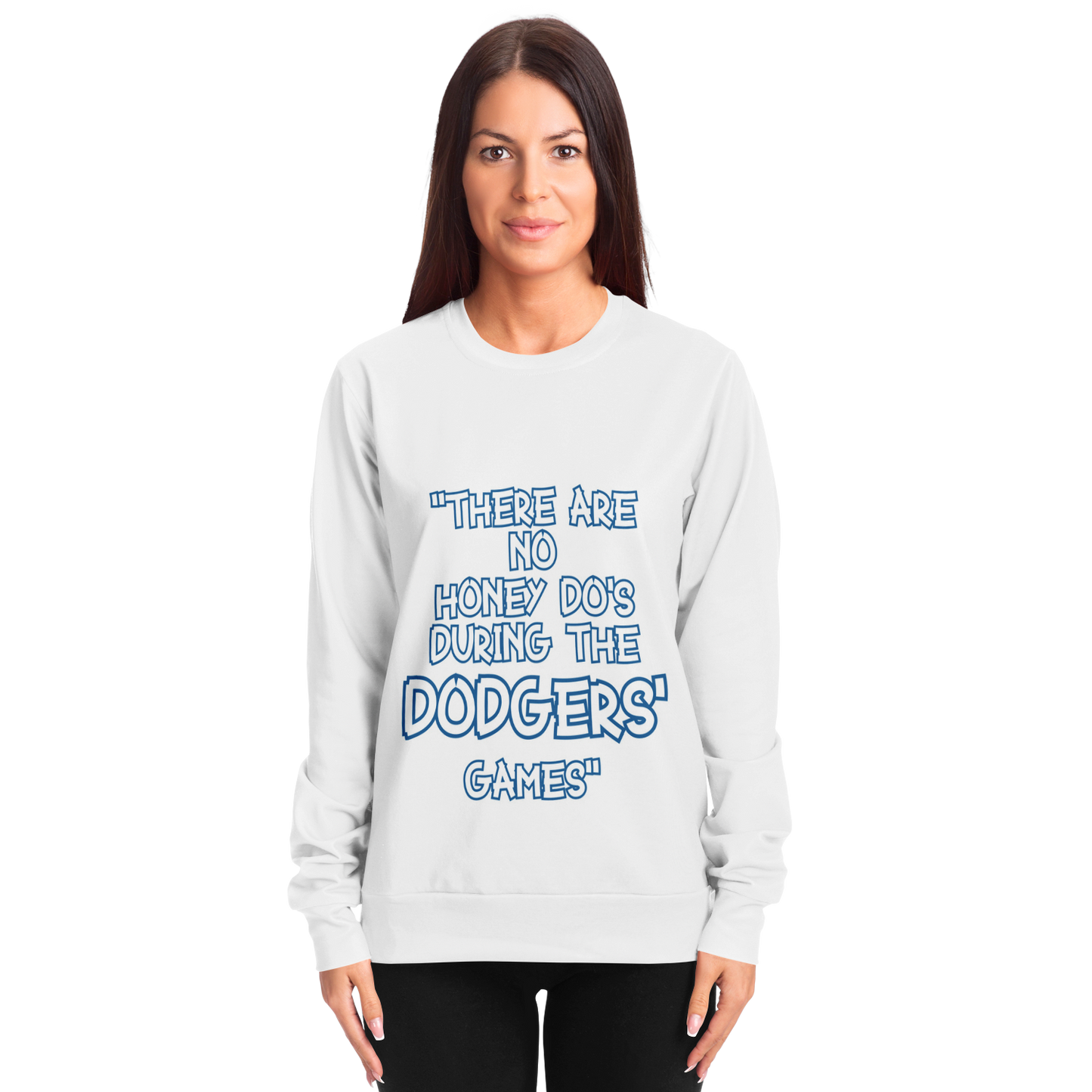 Honey Do's Long Sleeve Shirt Solid Blue & White