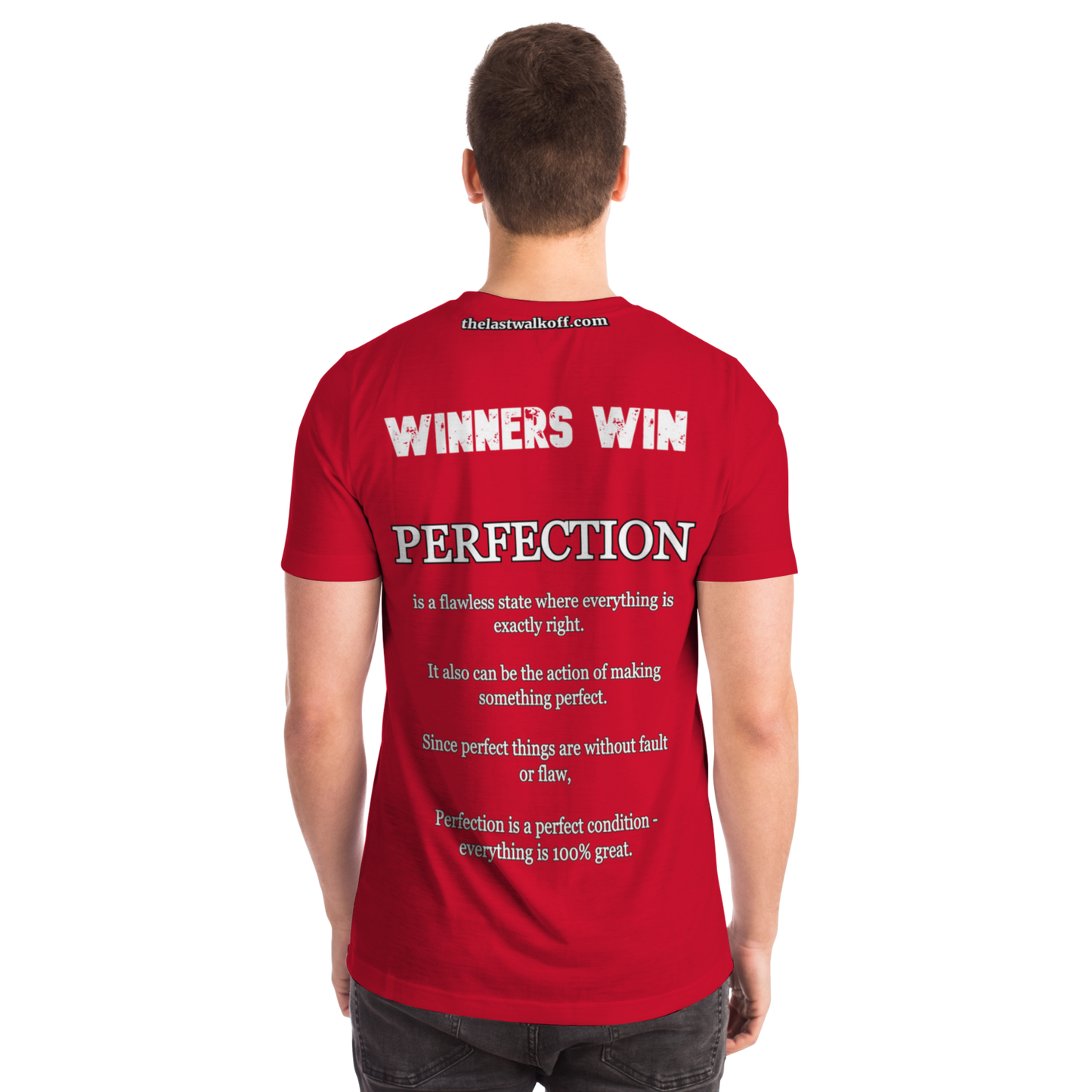 Perfection is a Necessity Winners Win T-Shirt Red