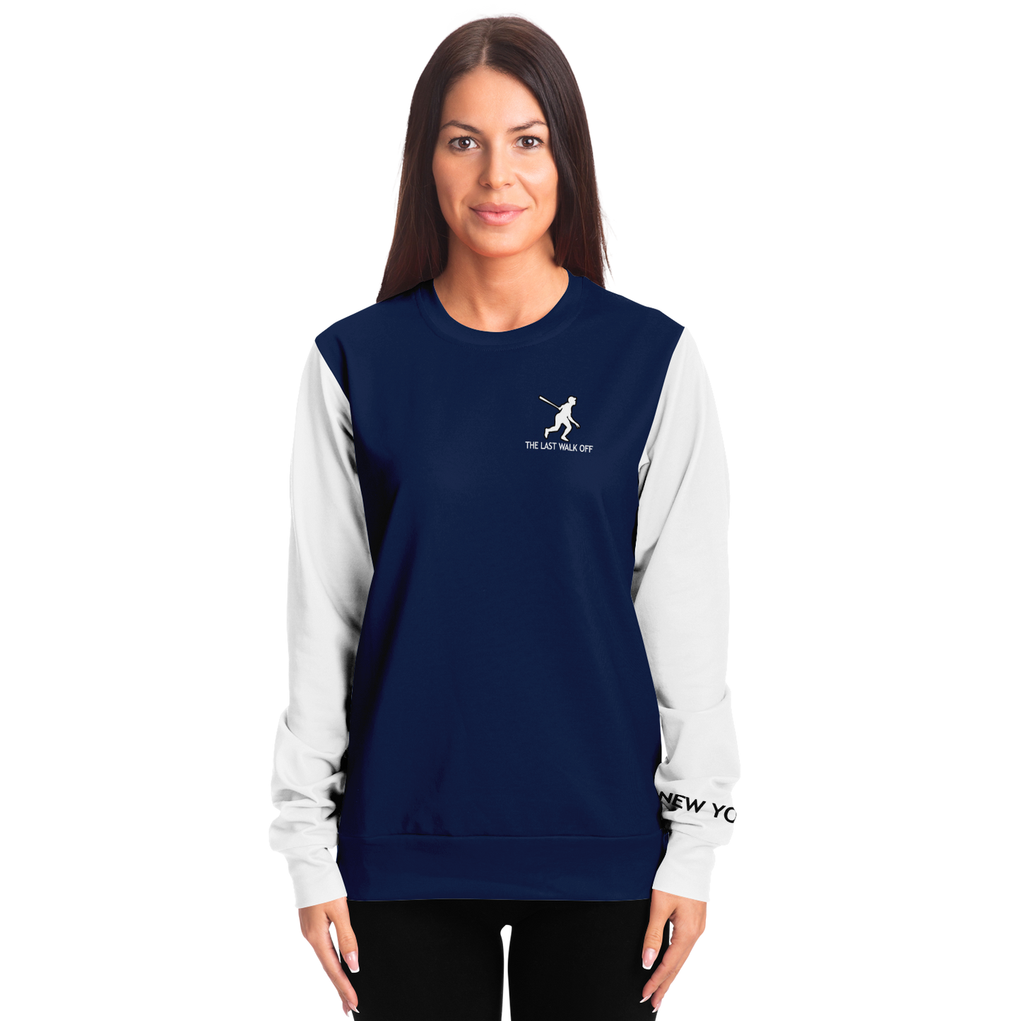 New York Navy Blue White Long Sleeve Shirt