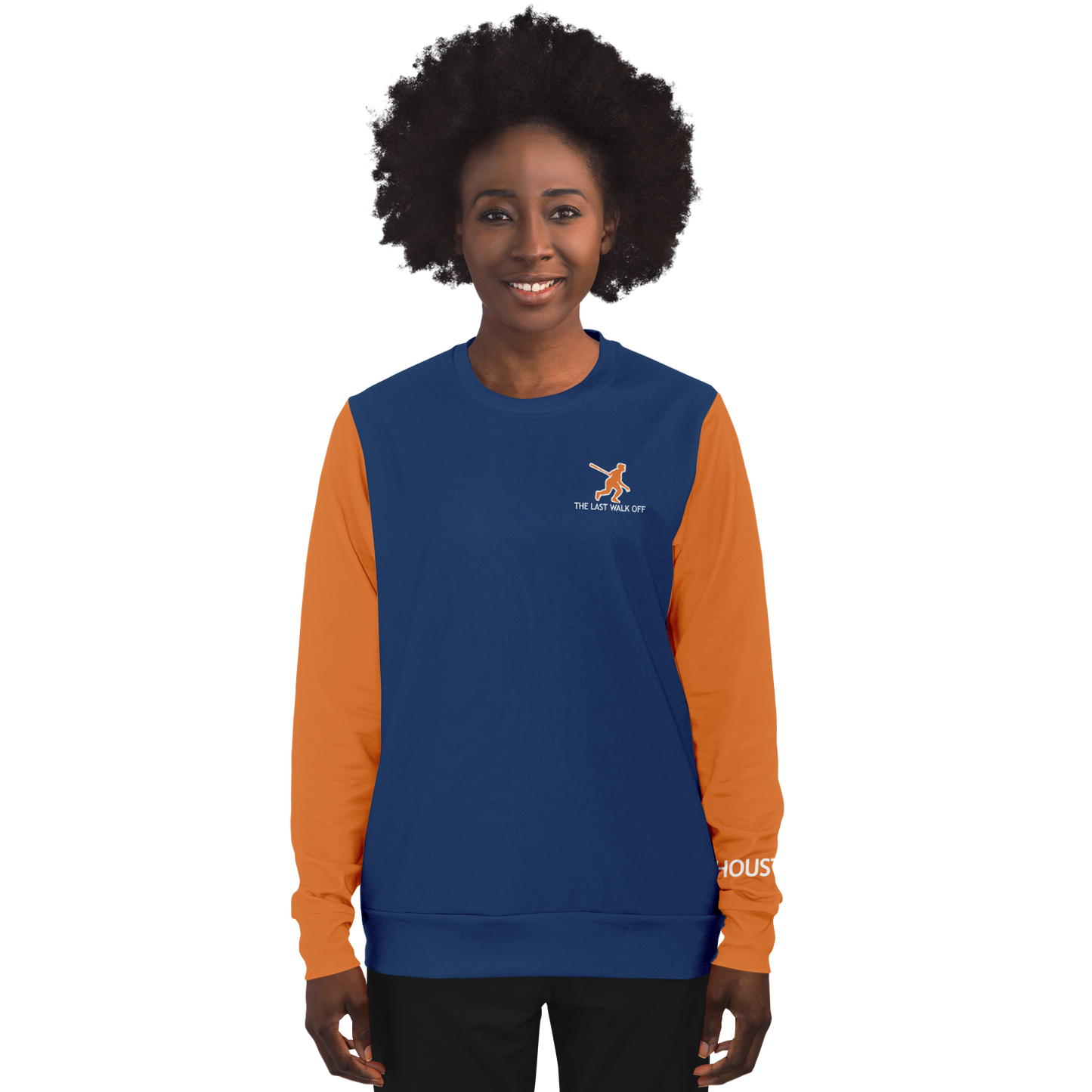 Houston Blue Orange Long Sleeve Shirt Rocket