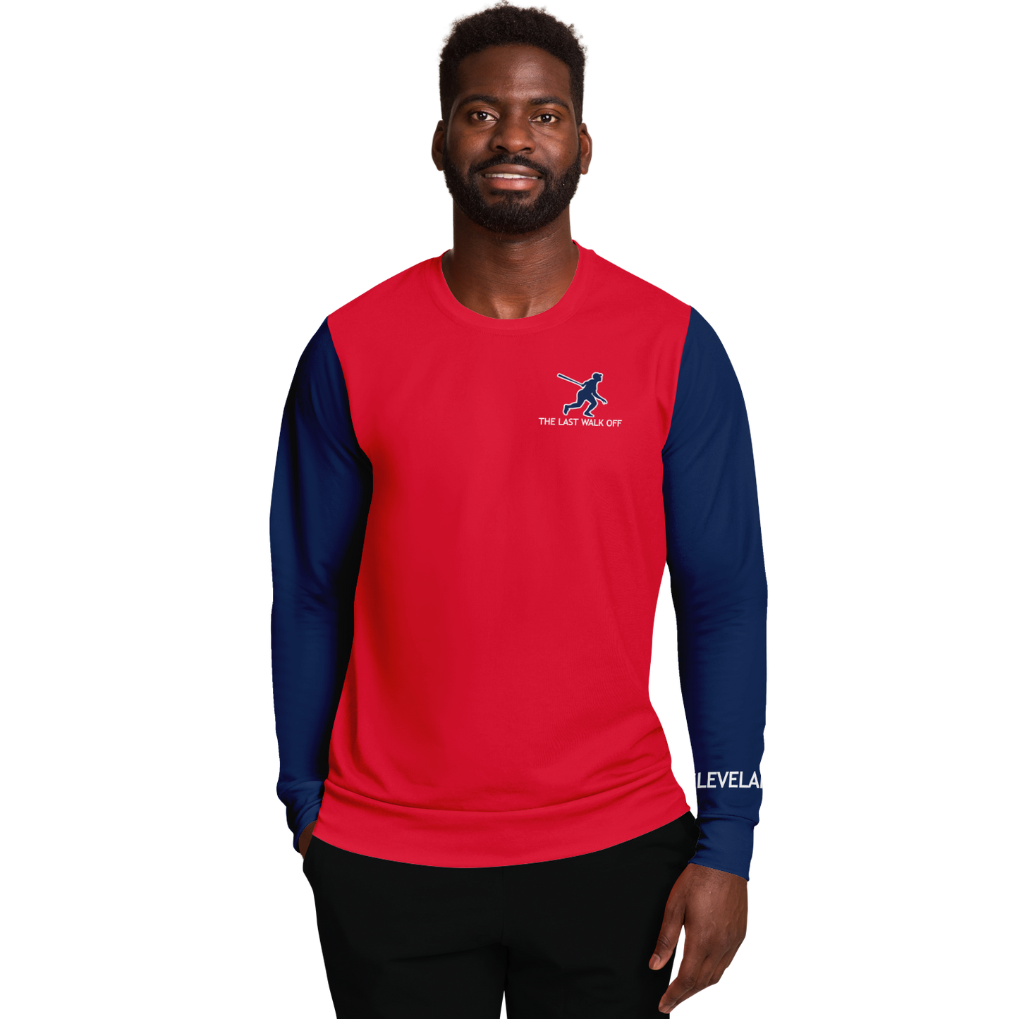 Cleveland Red Navy Blue Long Sleeve Shirt