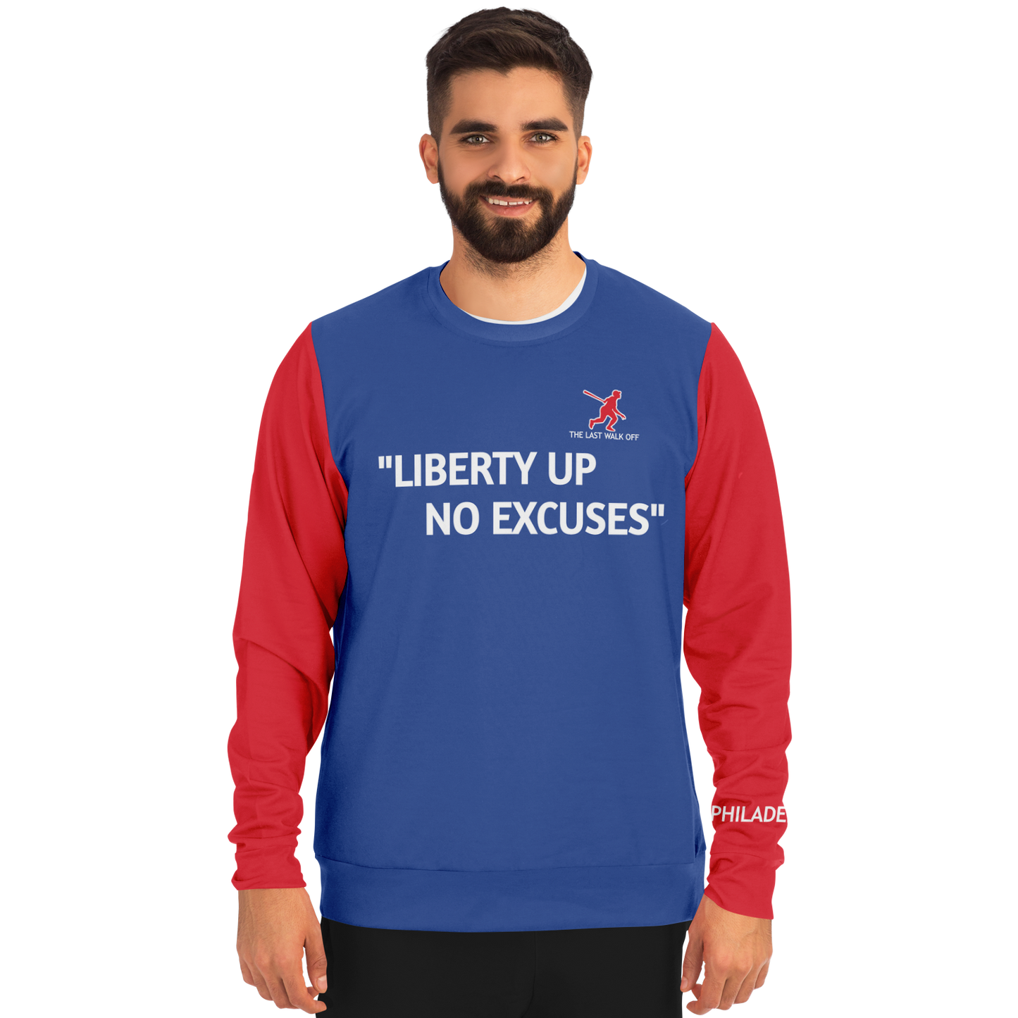 Philadelphia Blue Red Long Sleeve Shirt Quote