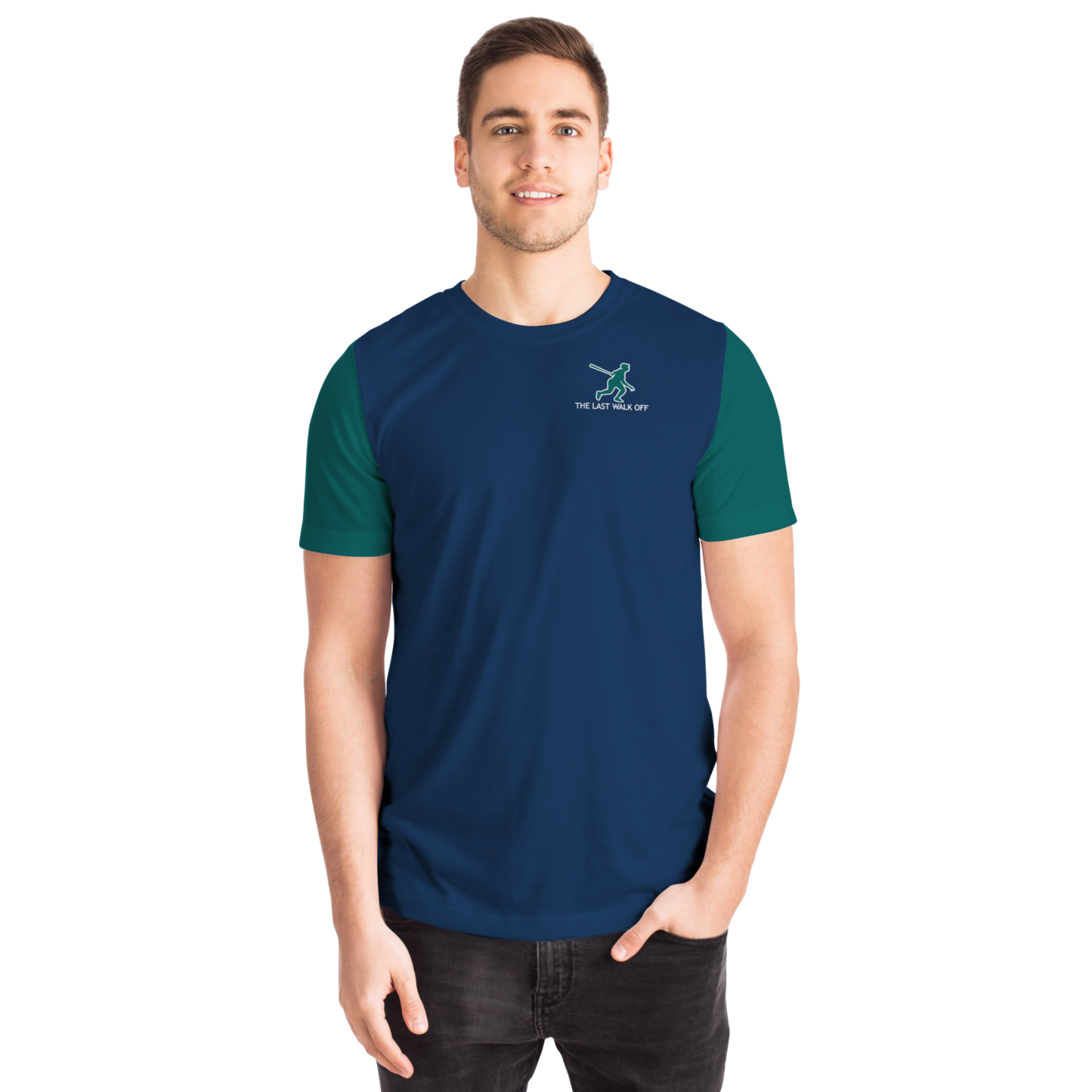 Seattle Navy Blue Green Short Sleeve Shirt