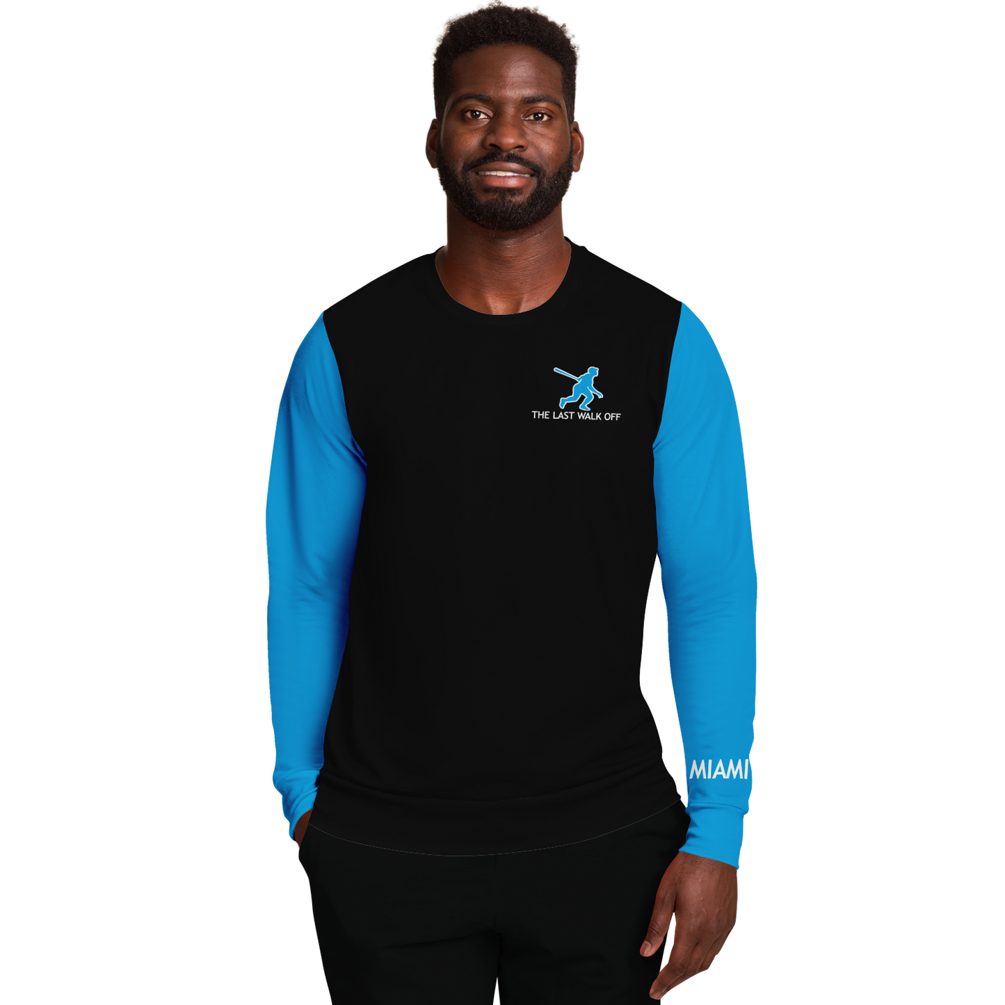 Miami Black Blue Long Sleeve Shirt