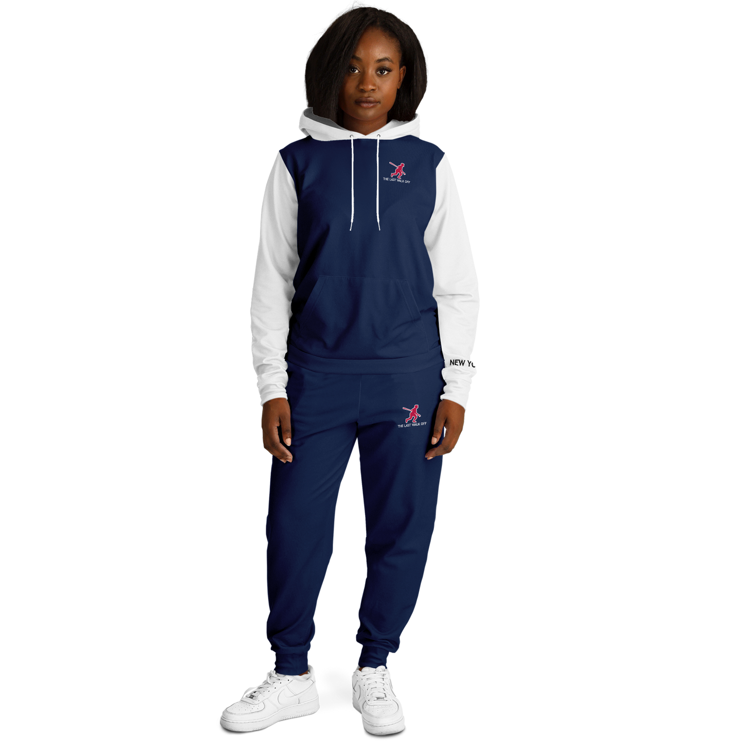 New York Navy Blue White Hoodie and Joggers LIGHTS