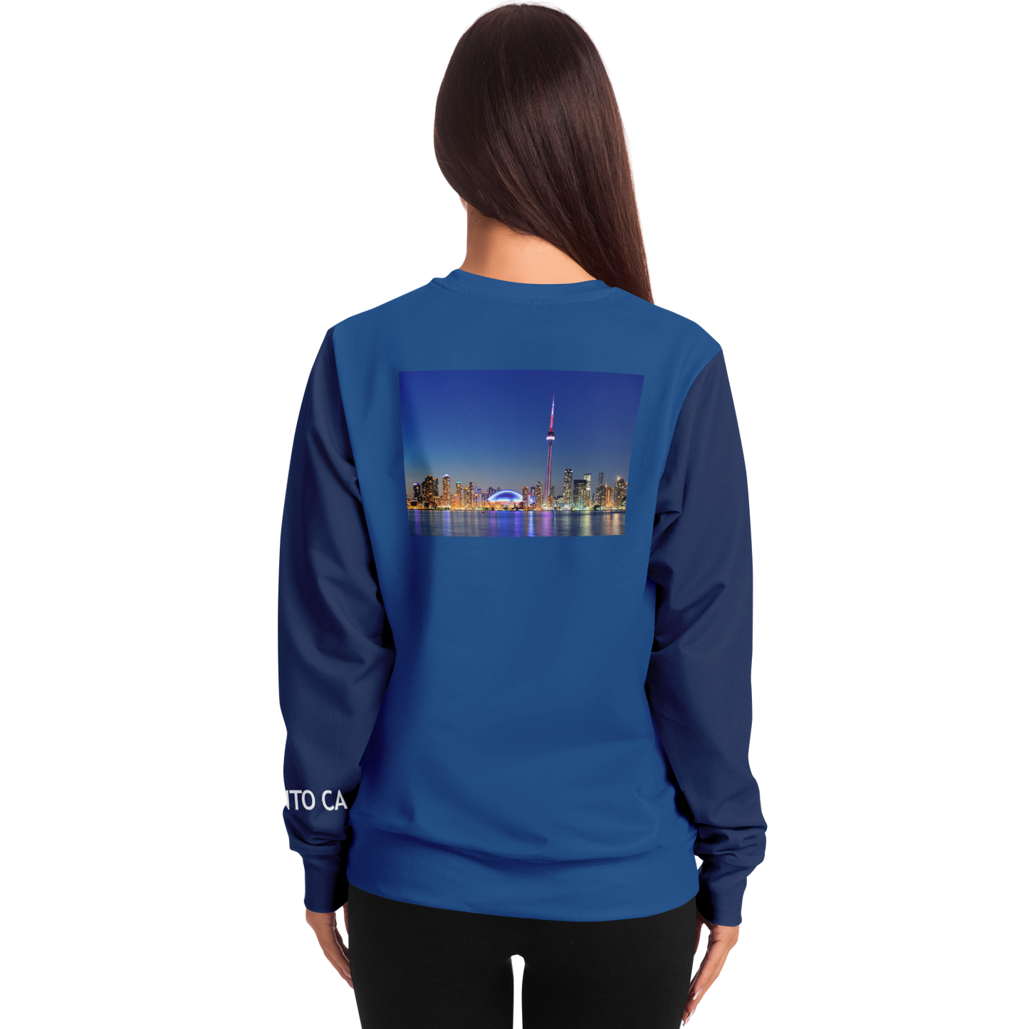 Toronto Blue Navy Blue Long Sleeve Shirt Skyline