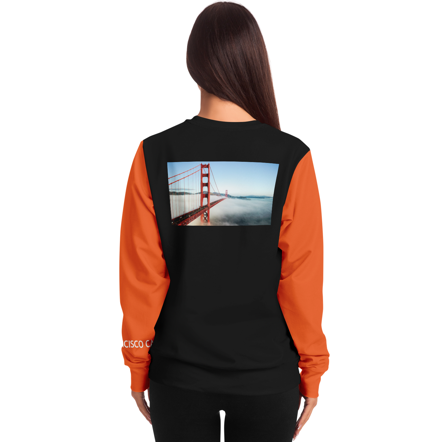 San Francisco Black Orange Long Sleeve Shirt Bridge