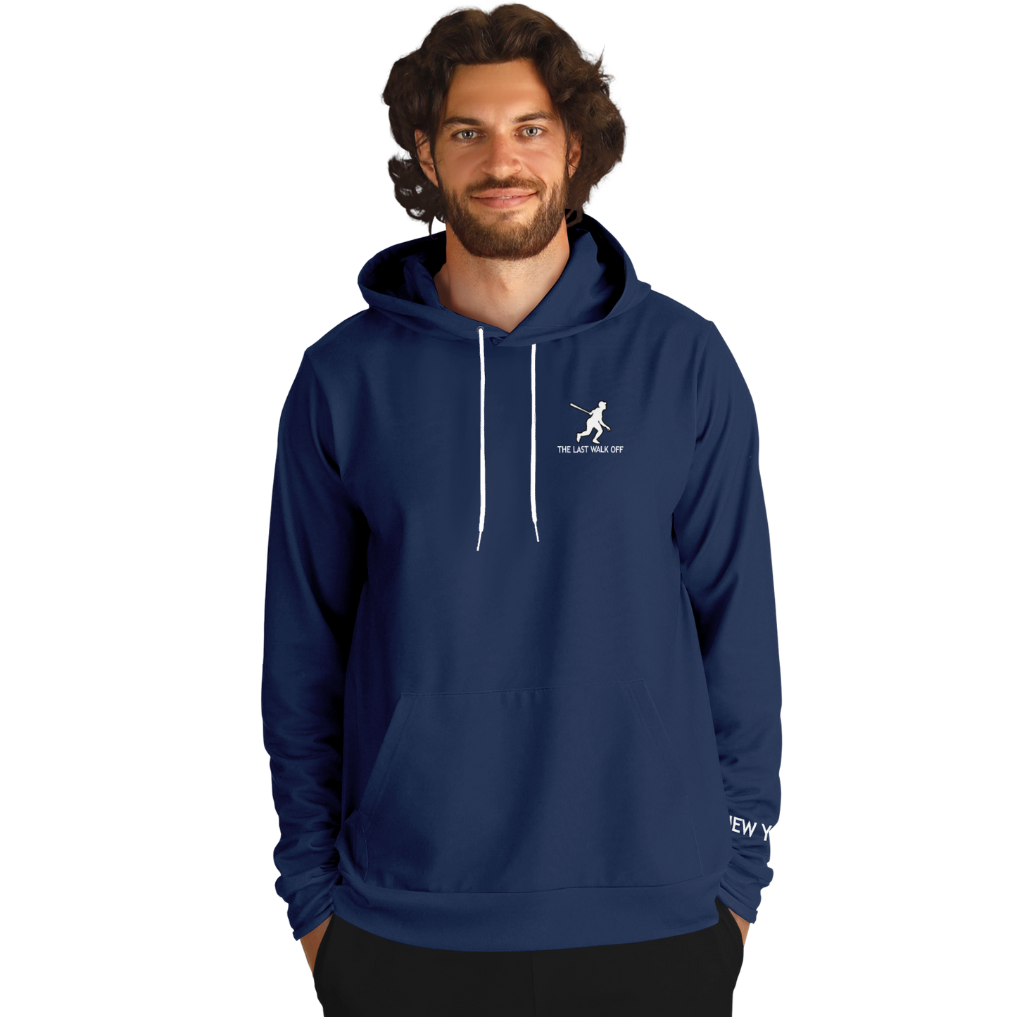 New York Navy Blue Hoodie Lights