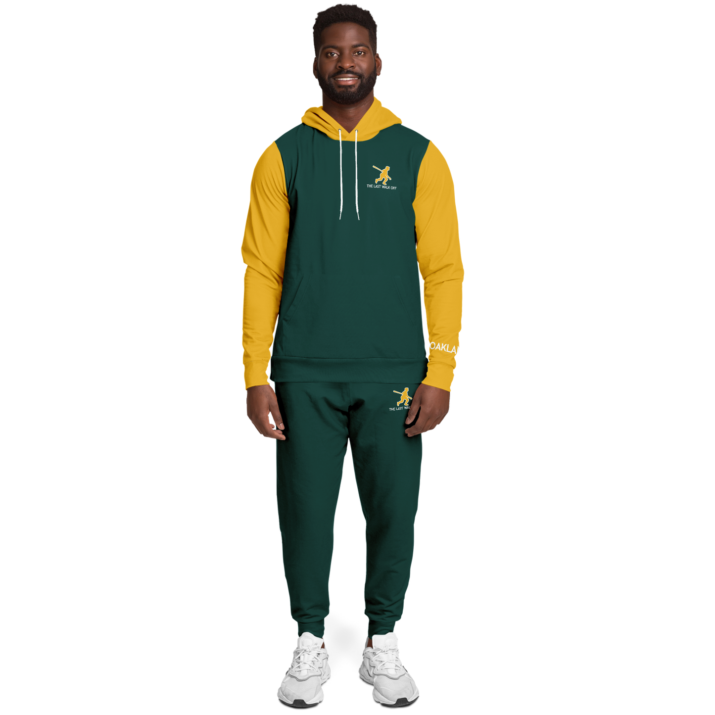 Oakland Green Yellow Hoodie and Joggers