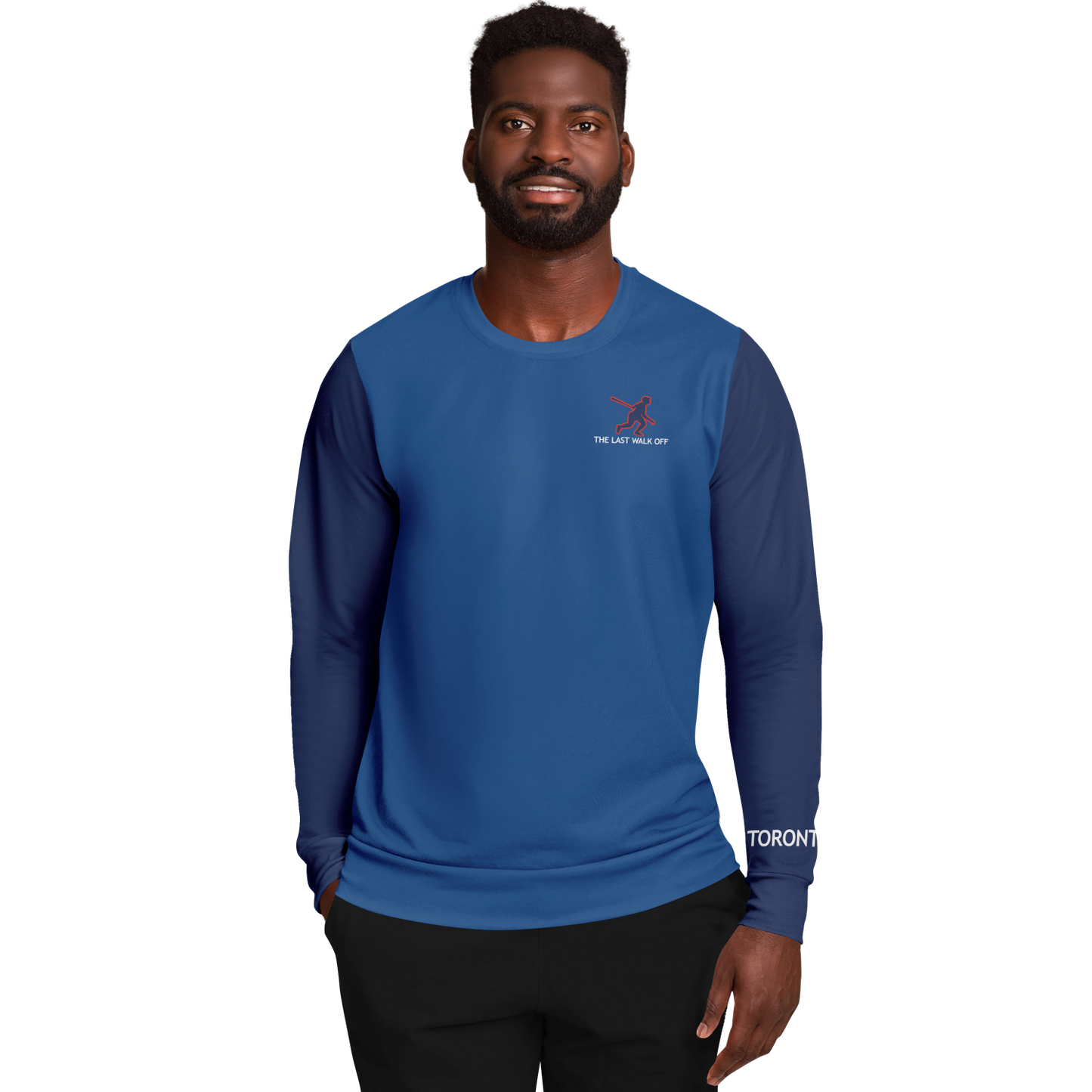 Toronto Blue Navy Blue Long Sleeve Shirt Skyline