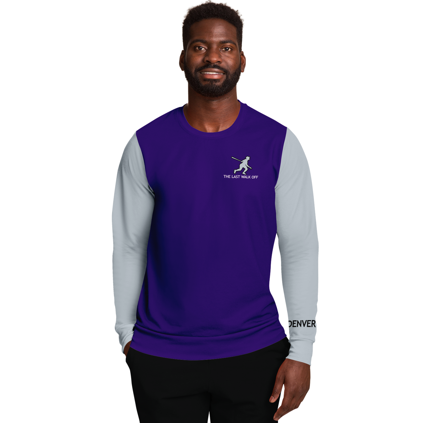 Denver Purple Gray Long Sleeve Shirt