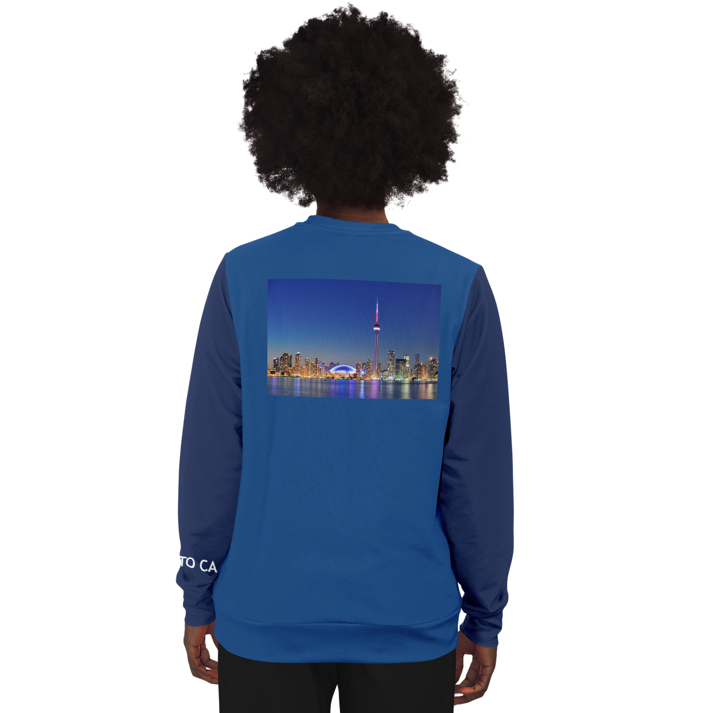 Toronto Blue Navy Blue Long Sleeve Shirt Skyline