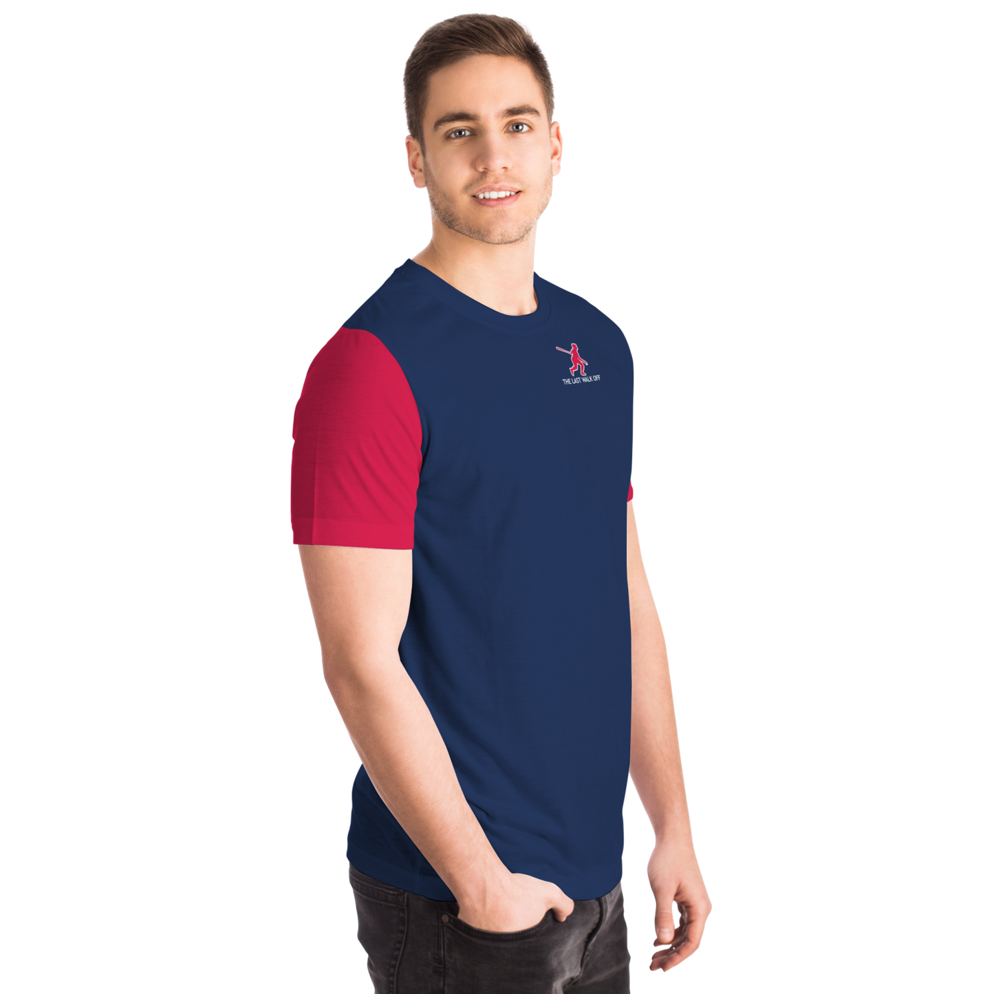 Atlanta Navy Blue Red Short Sleeve Shirt