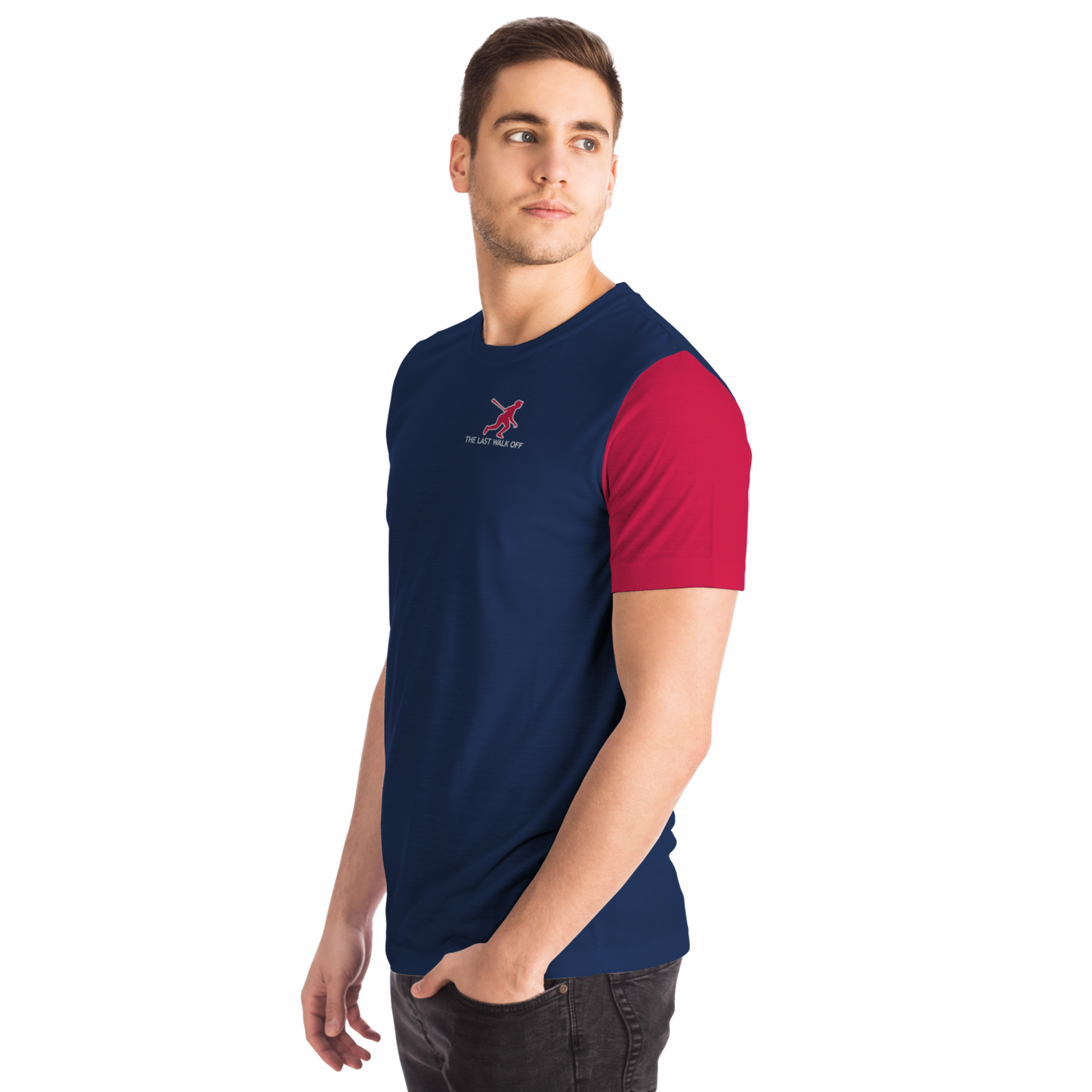 Atlanta Navy Blue Red Short Sleeve Shirt