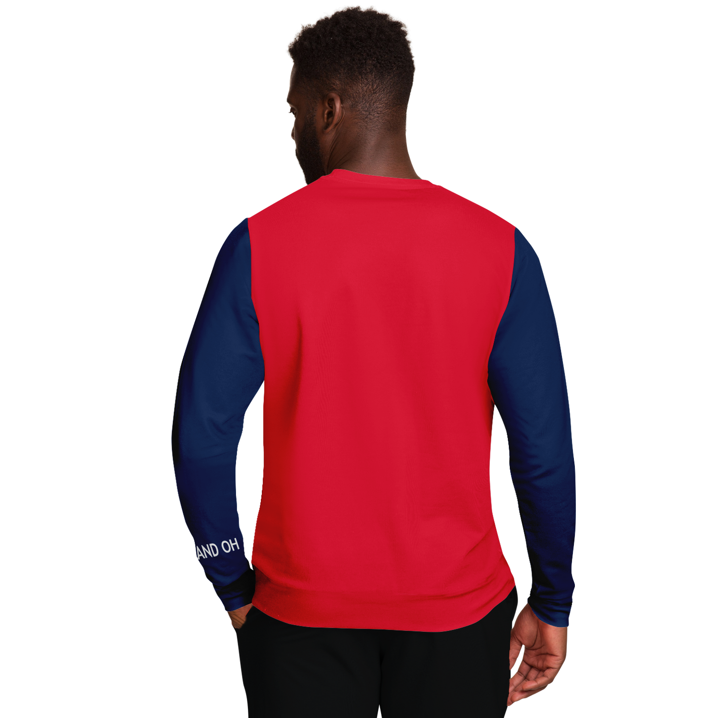 Cleveland Red Navy Blue Long Sleeve Shirt