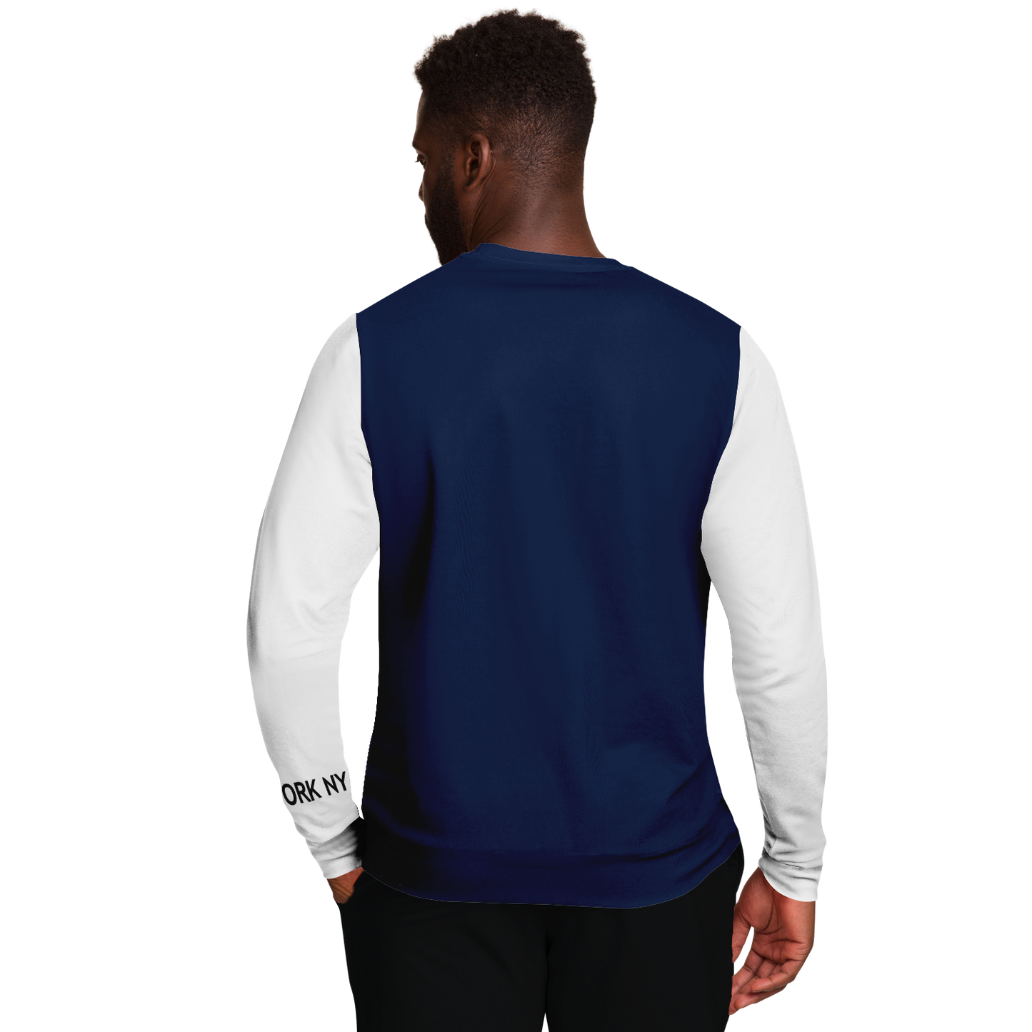 New York Navy Blue White Long Sleeve Shirt
