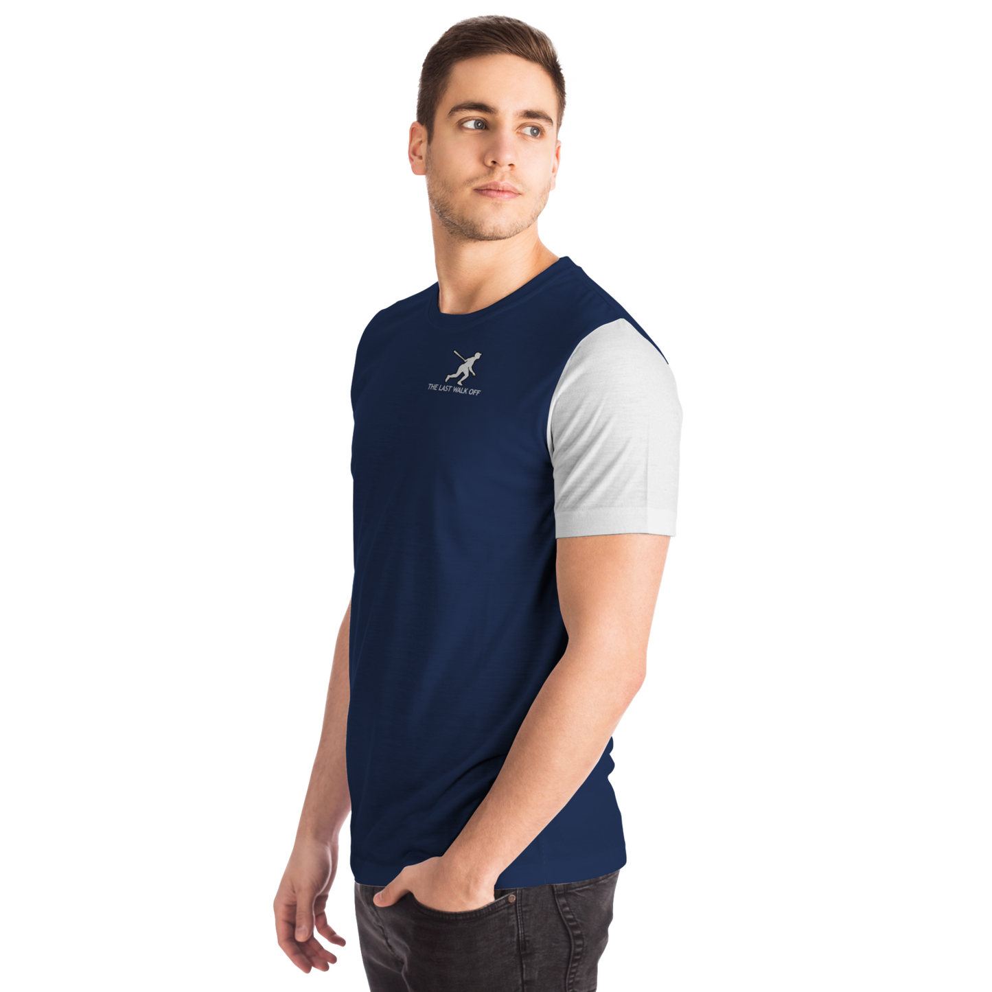 New York Navy Blue White Short Sleeve Shirt