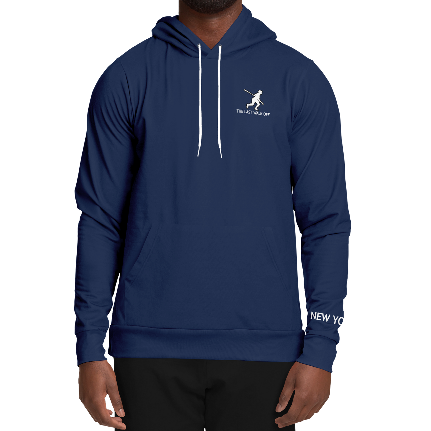 New York Navy Blue Hoodie Lights