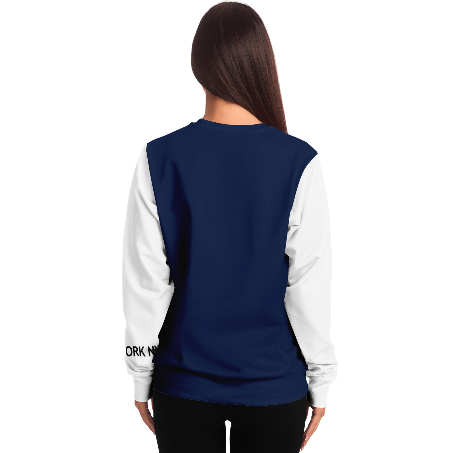 New York Navy Blue White Long Sleeve Shirt