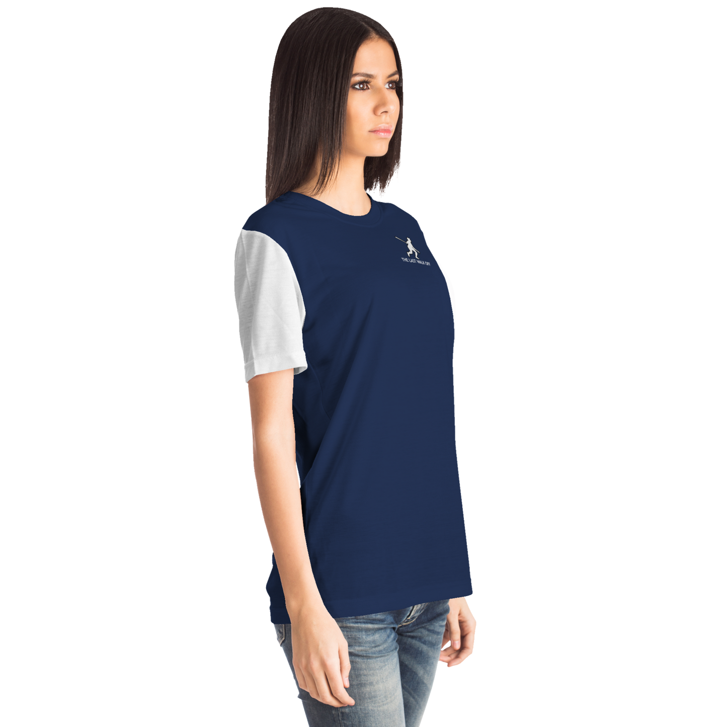 New York Navy Blue White Short Sleeve Shirt