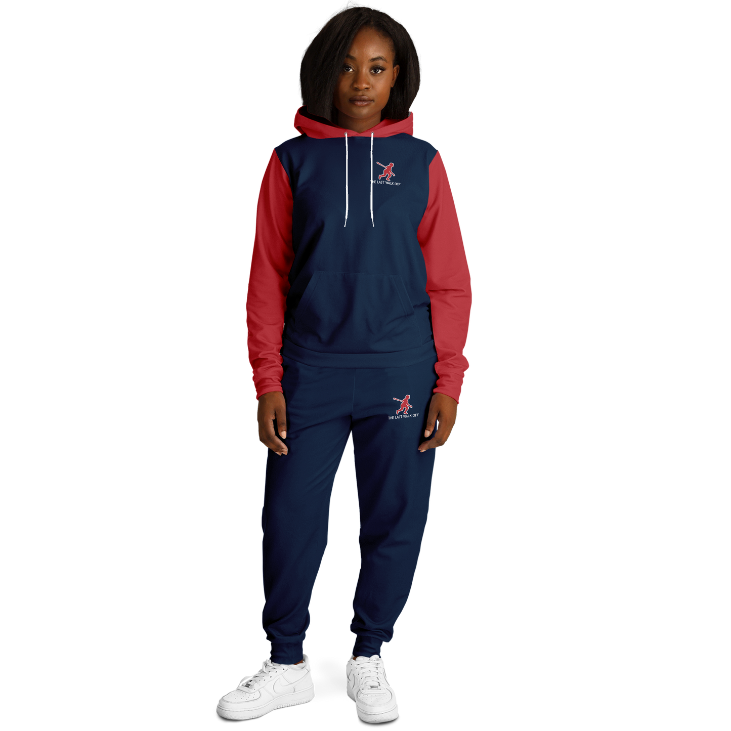 Boston Navy Blue Red Hoodie and Joggers