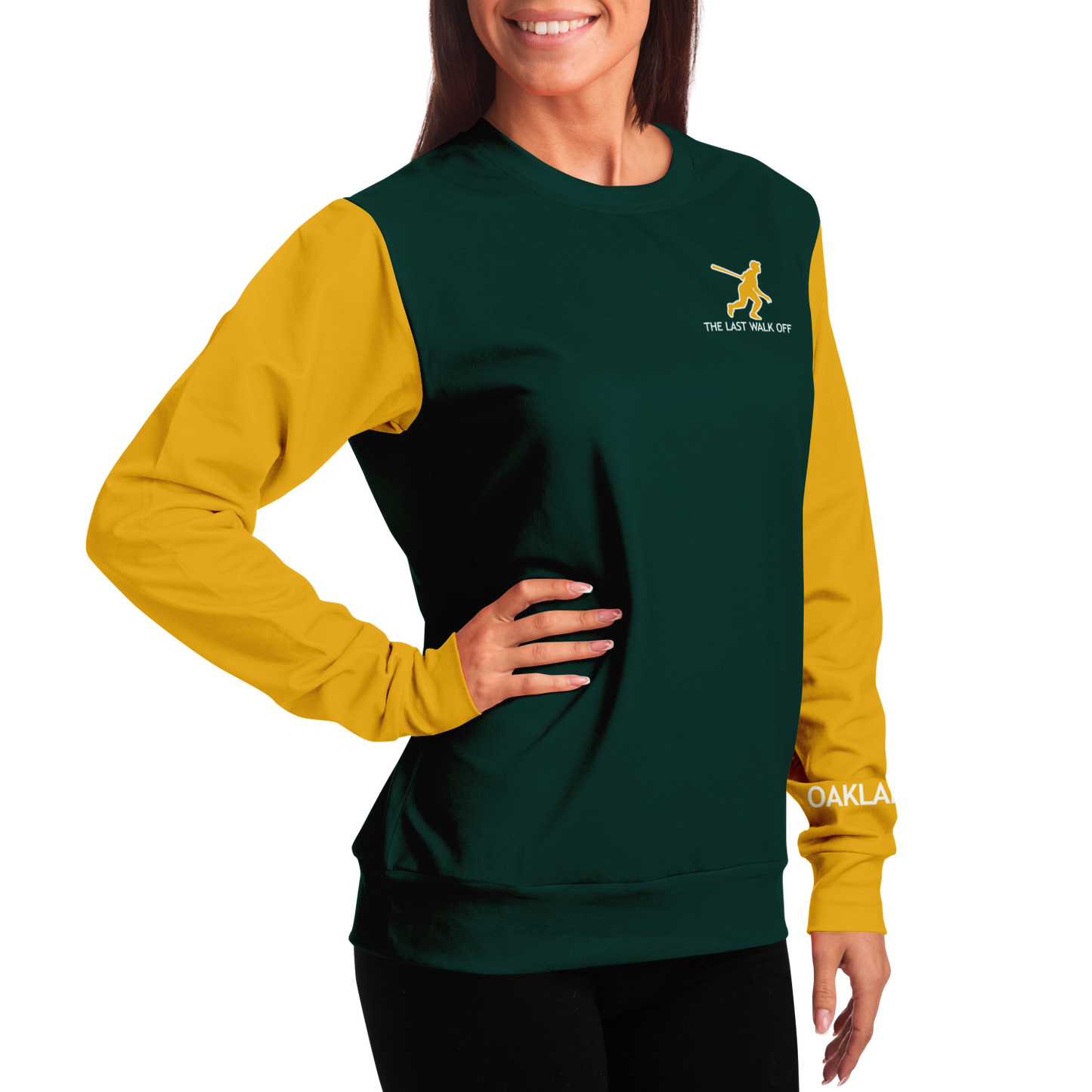 Oakland Green Gold Long Sleeve Shirt