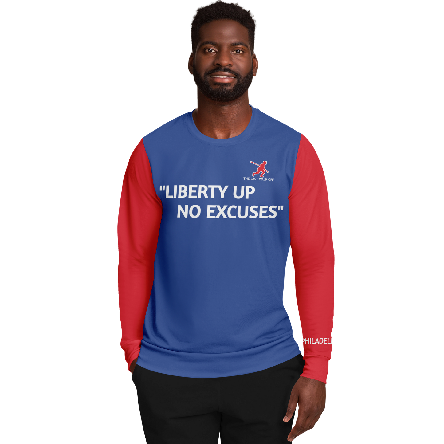 Philadelphia Blue Red Long Sleeve Shirt Quote