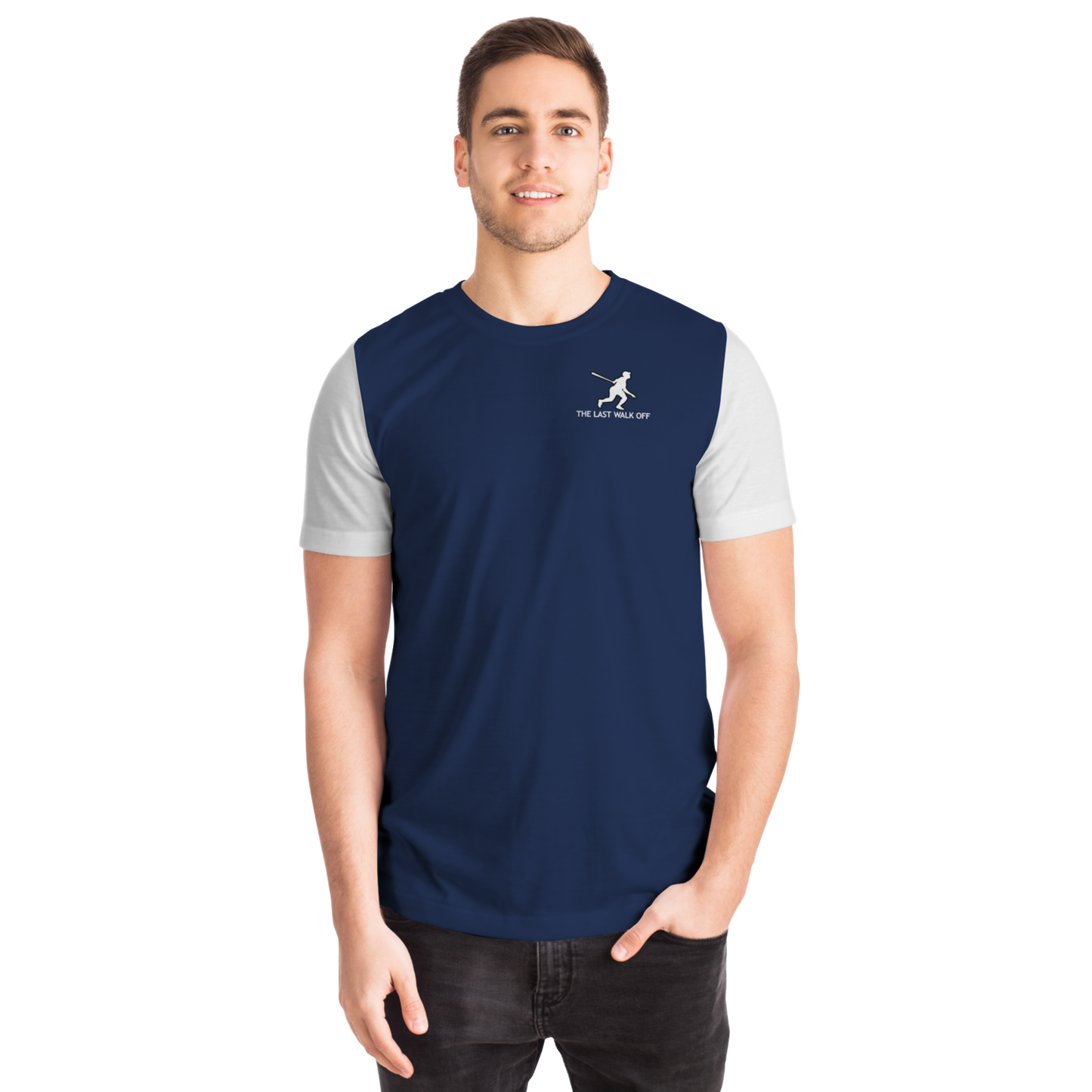 New York Navy Blue White Short Sleeve Shirt