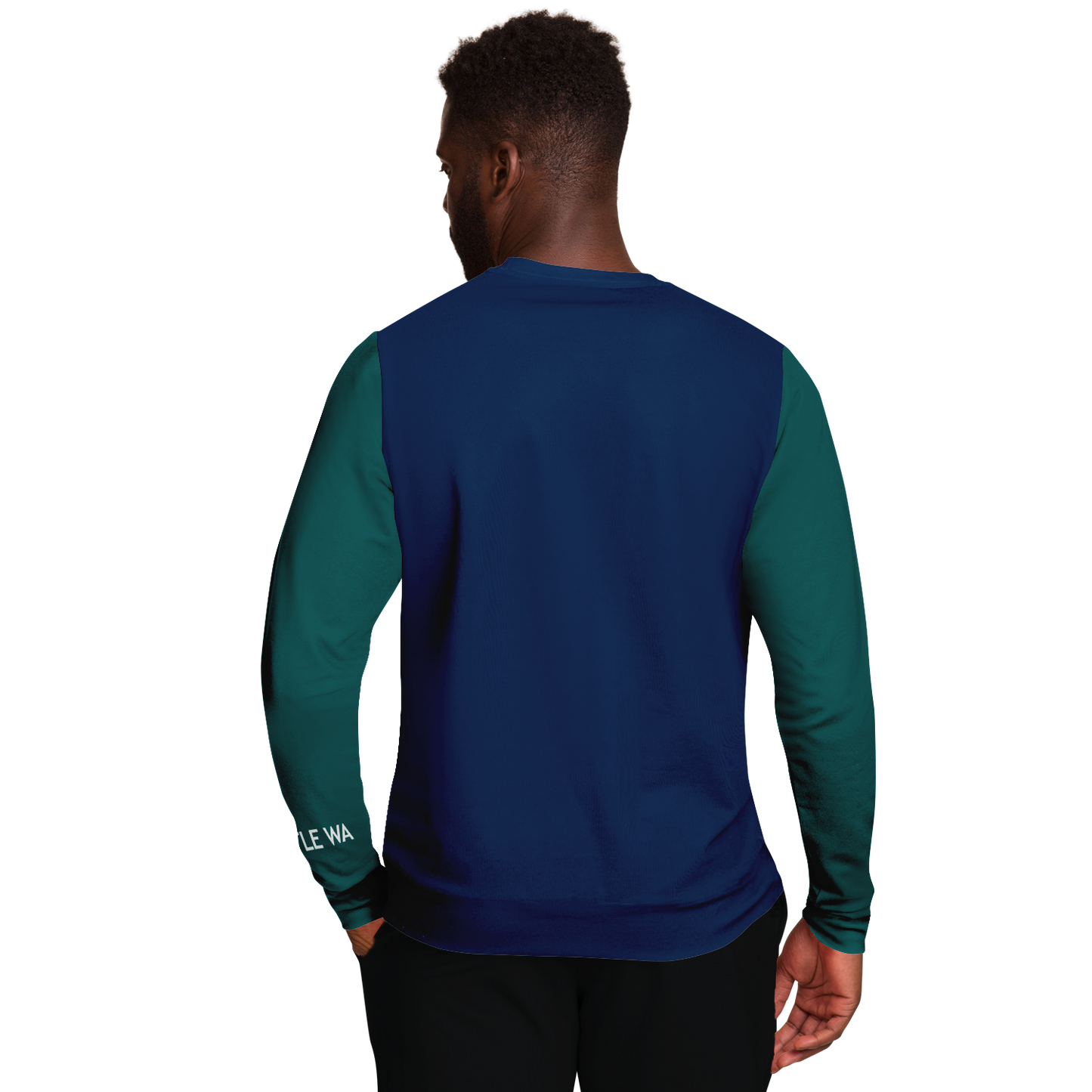 Seattle Navy Blue Green Long Sleeve Shirt