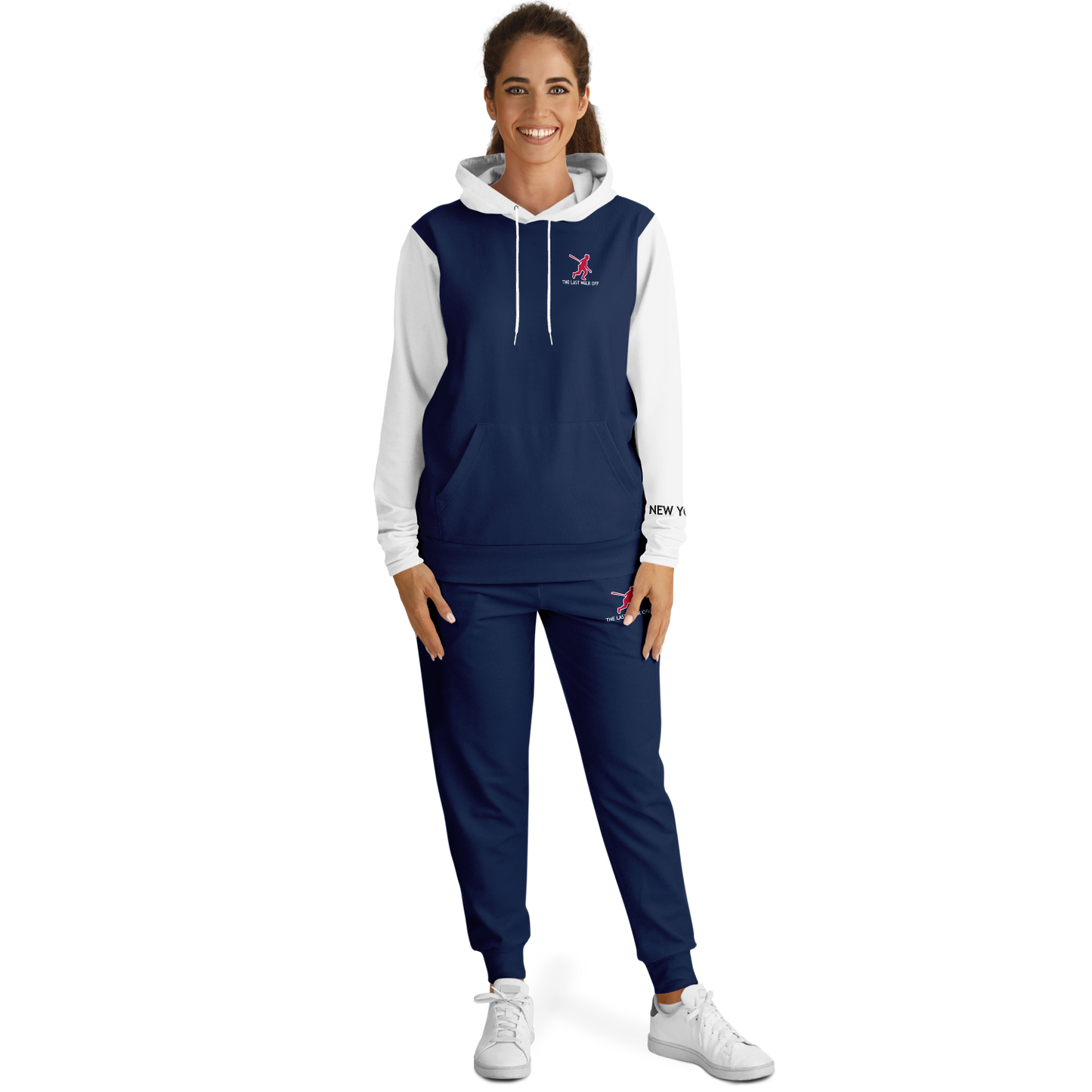 New York Navy Blue White Hoodie and Joggers LIGHTS