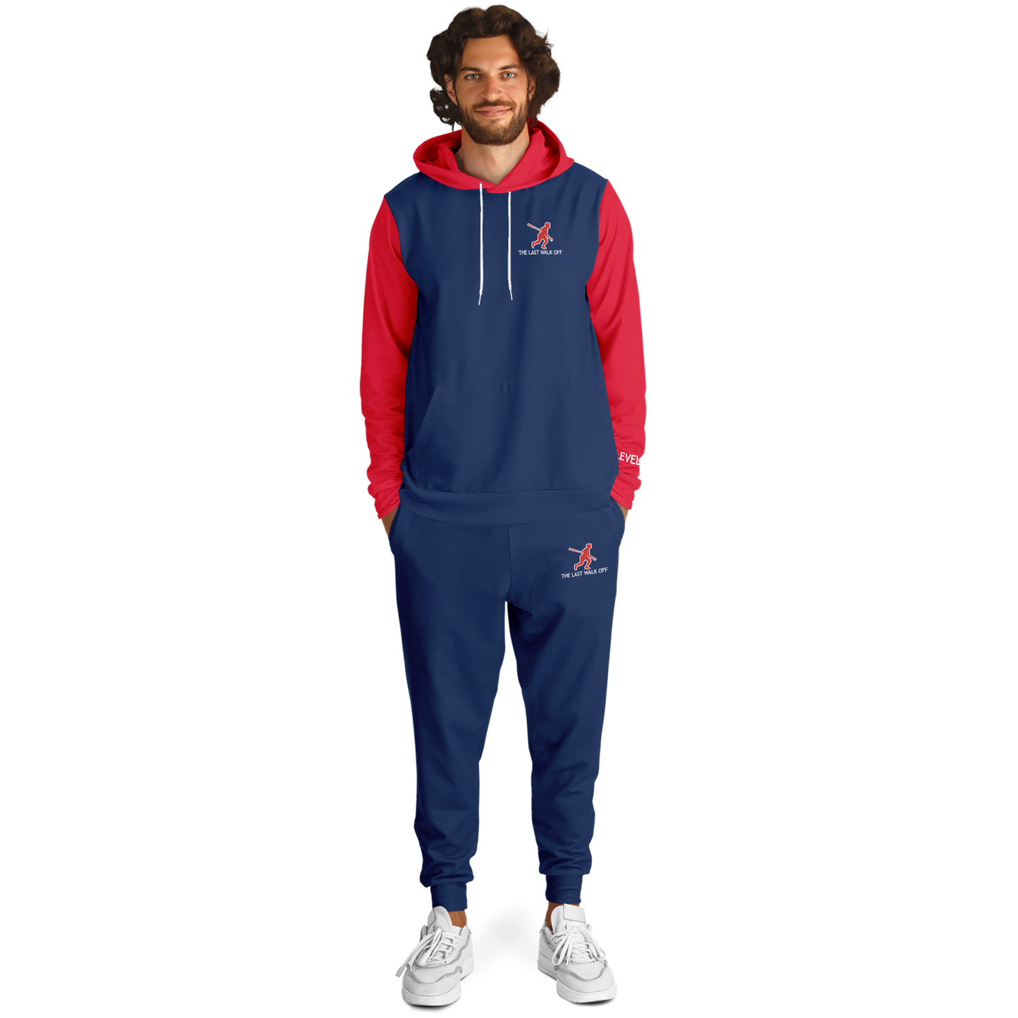 Cleveland Navy Blue Red Hoodie and Joggers