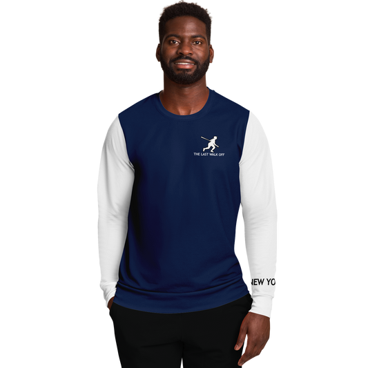 New York Navy Blue White Long Sleeve Shirt