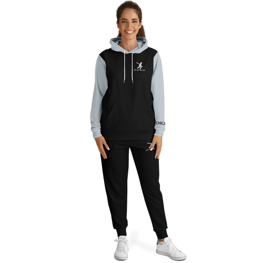 Chicago Black Silver Hoodie and Joggers