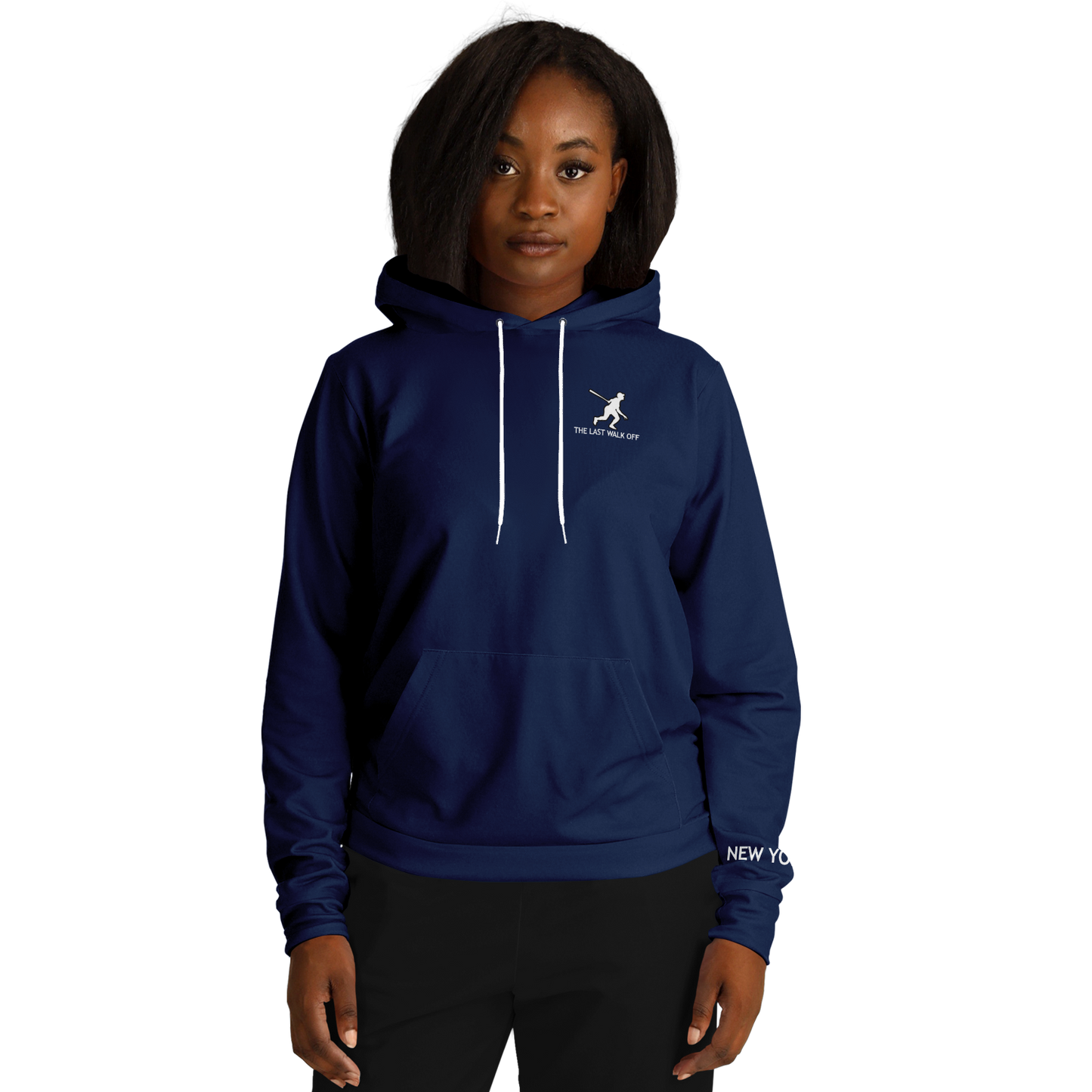 New York Navy Blue Hoodie Lights