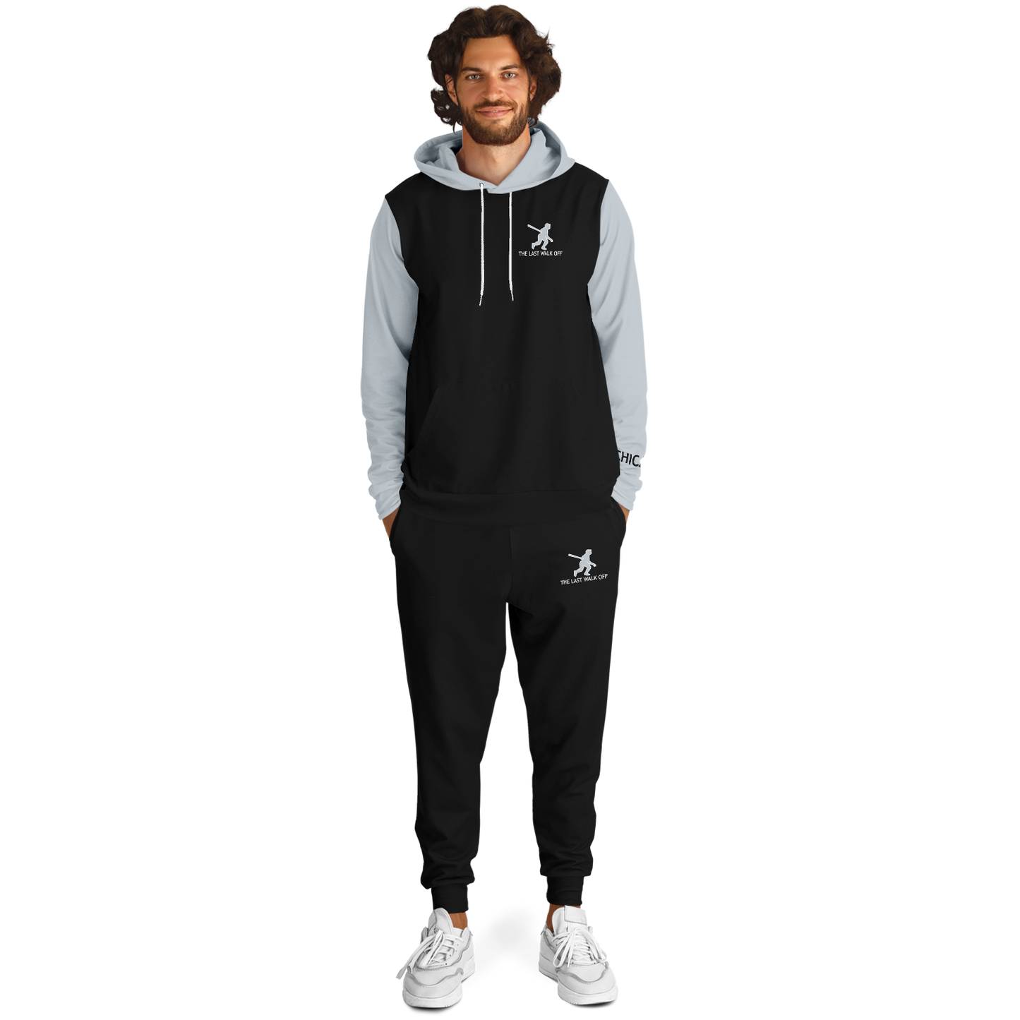 Chicago Black Silver Hoodie and Joggers