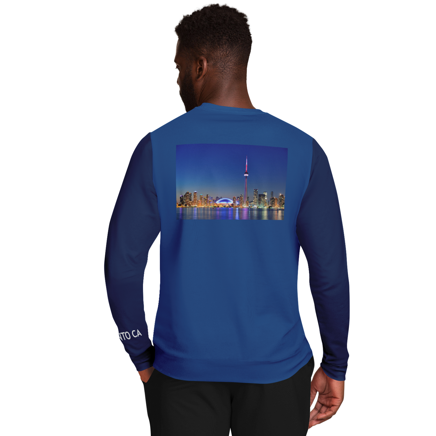 Toronto Blue Navy Blue Long Sleeve Shirt Skyline