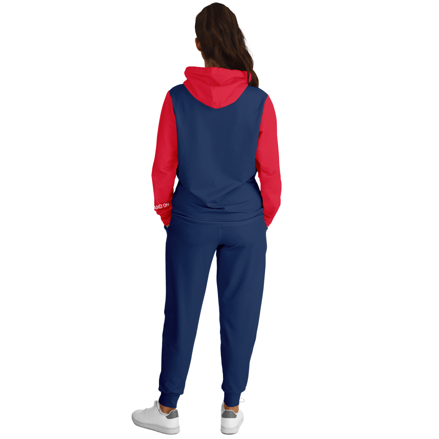 Cleveland Navy Blue Red Hoodie and Joggers