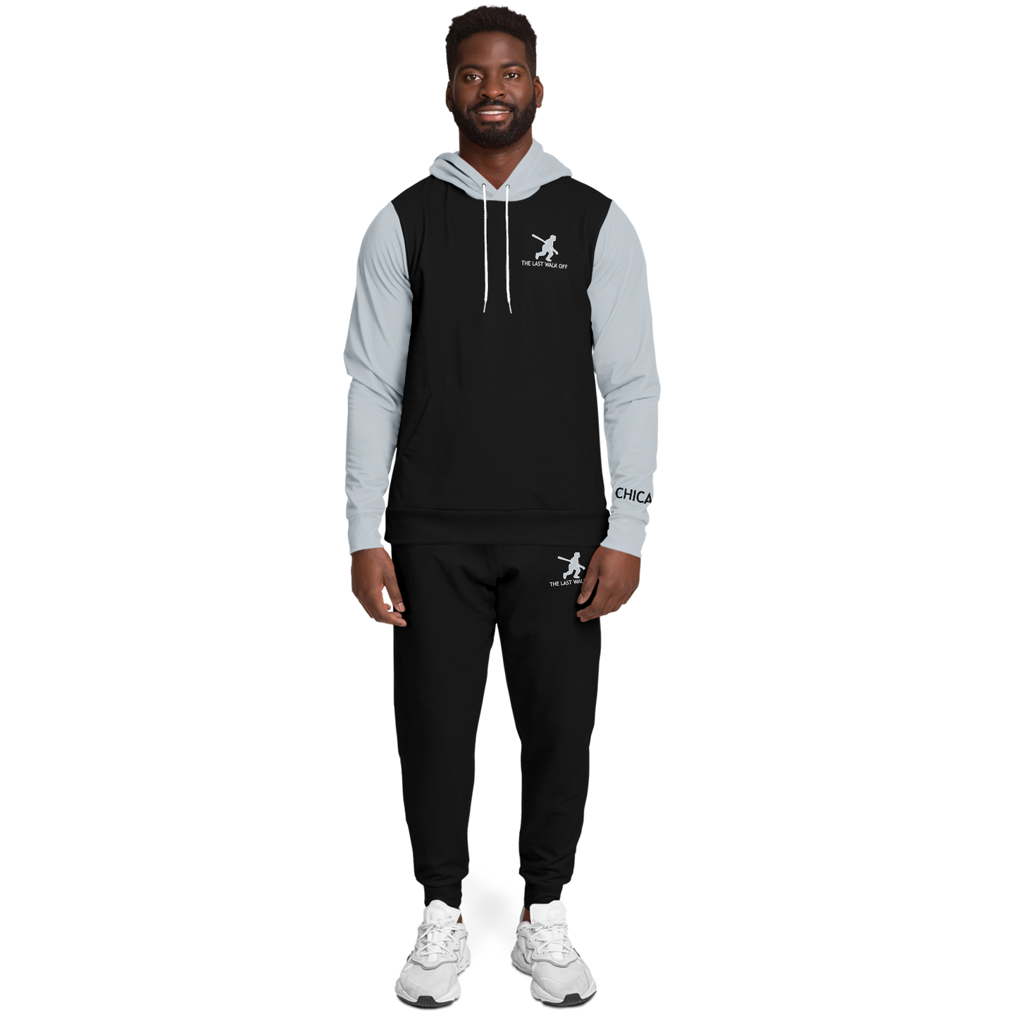 Chicago Black Silver Hoodie and Joggers