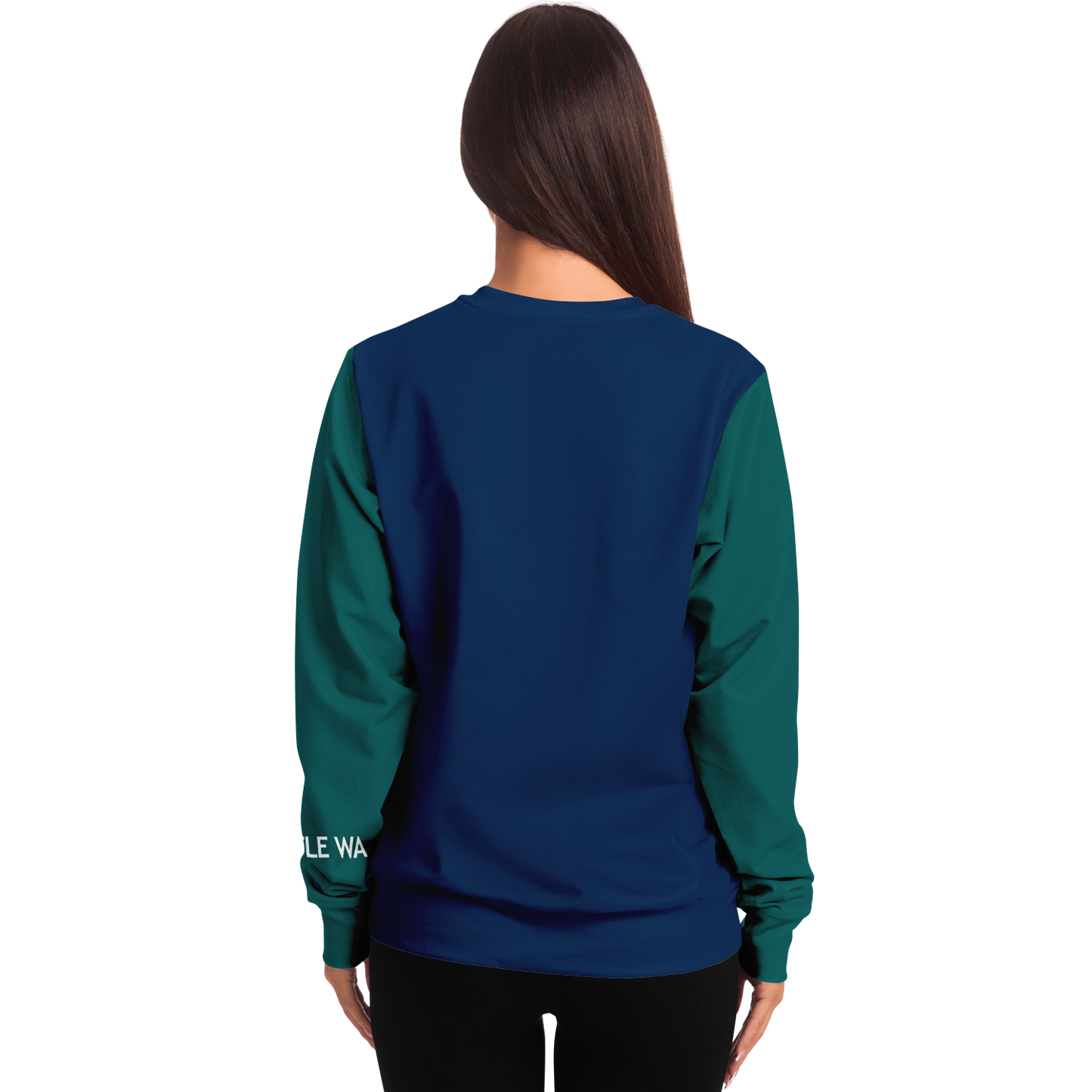 Seattle Navy Blue Green Long Sleeve Shirt