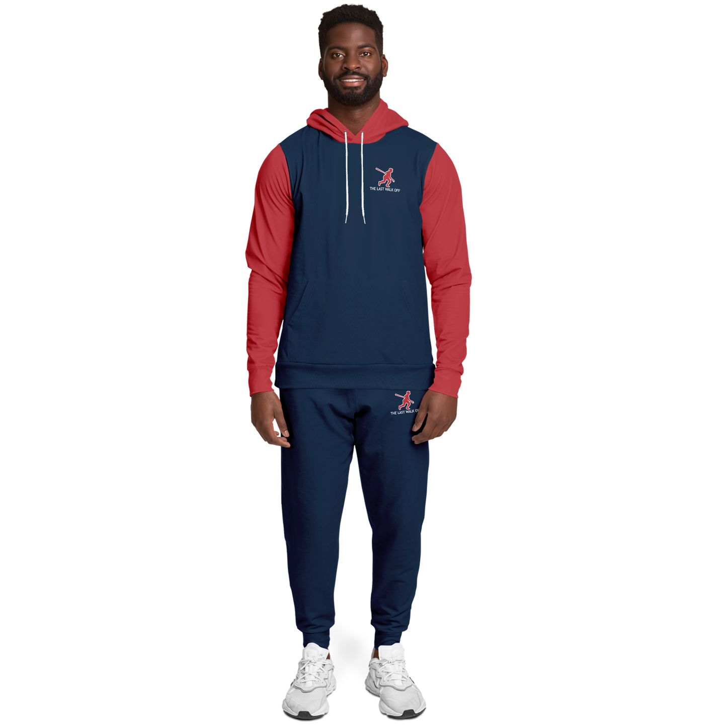 Boston Navy Blue Red Hoodie and Joggers